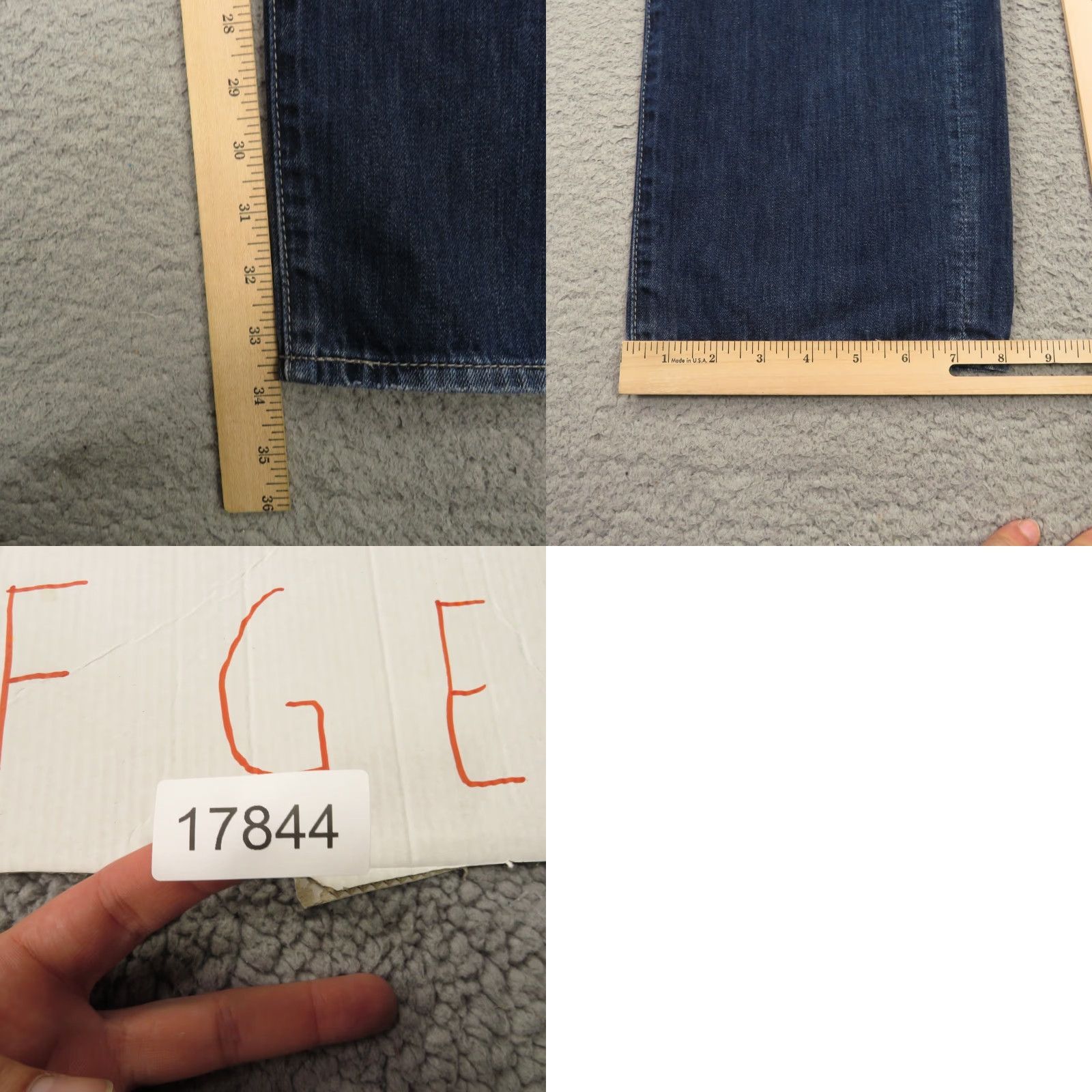 7 For All Mankind 7 For All Mankind Jeans Mens Slim 40x34 Dark Wash 100% Cotton Denim 5-Pocket Style Straight Size US 40 / EU 56 - 9 Thumbnail
