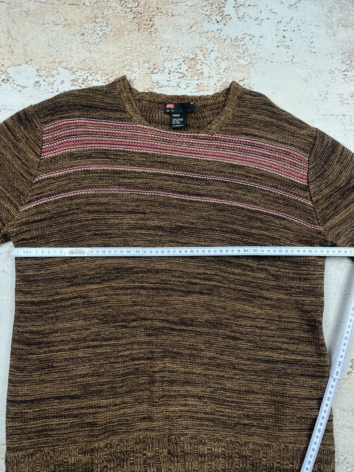 Diesel (Women’s) Diesel XL – Brown Linen Silk Sweater, Old Money Size XL / US 12-14 / IT 48-50 - 6 Thumbnail