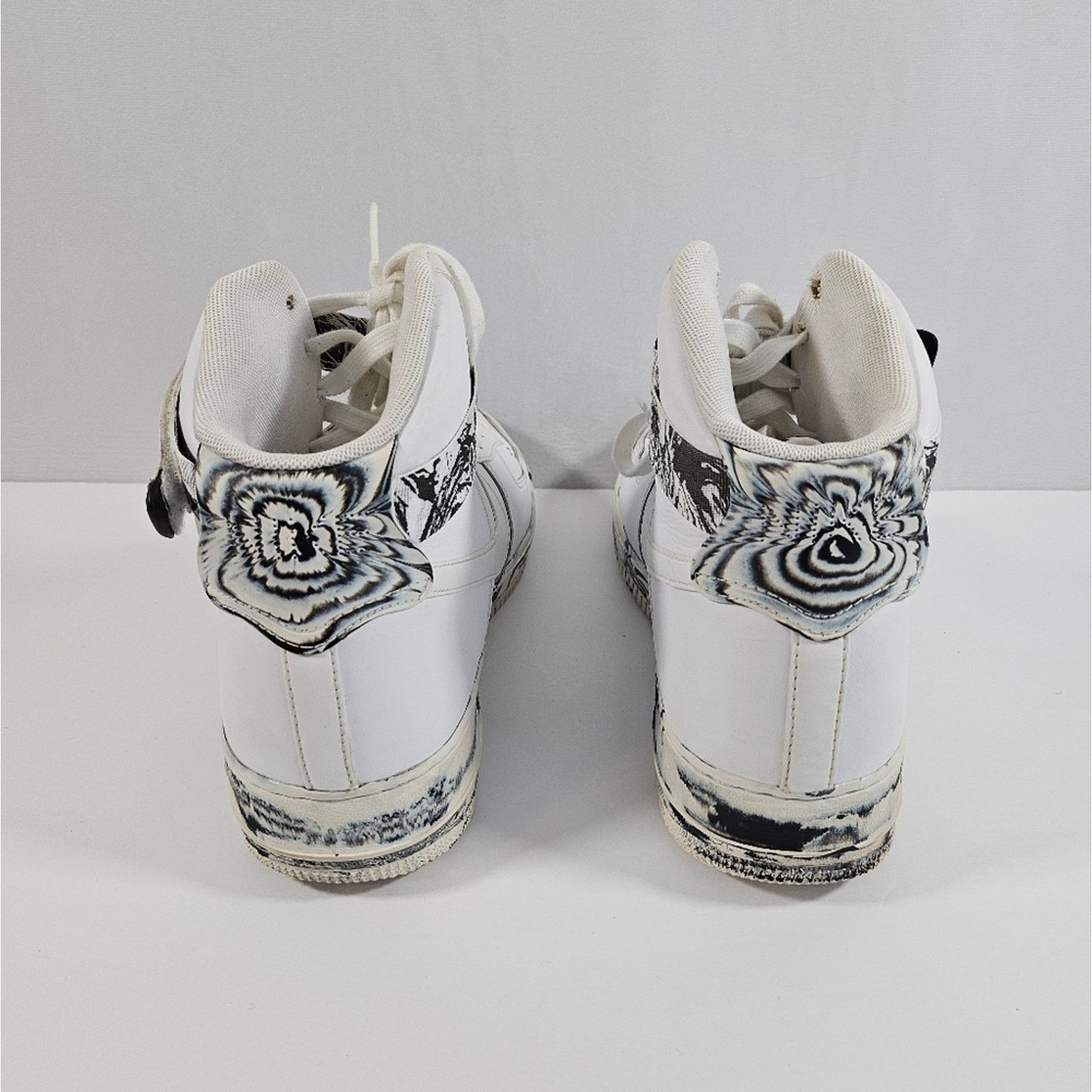 Nike Nike AF1 High 'Dip Dye White Black' Size US 12 / EU 45 - 4 Thumbnail