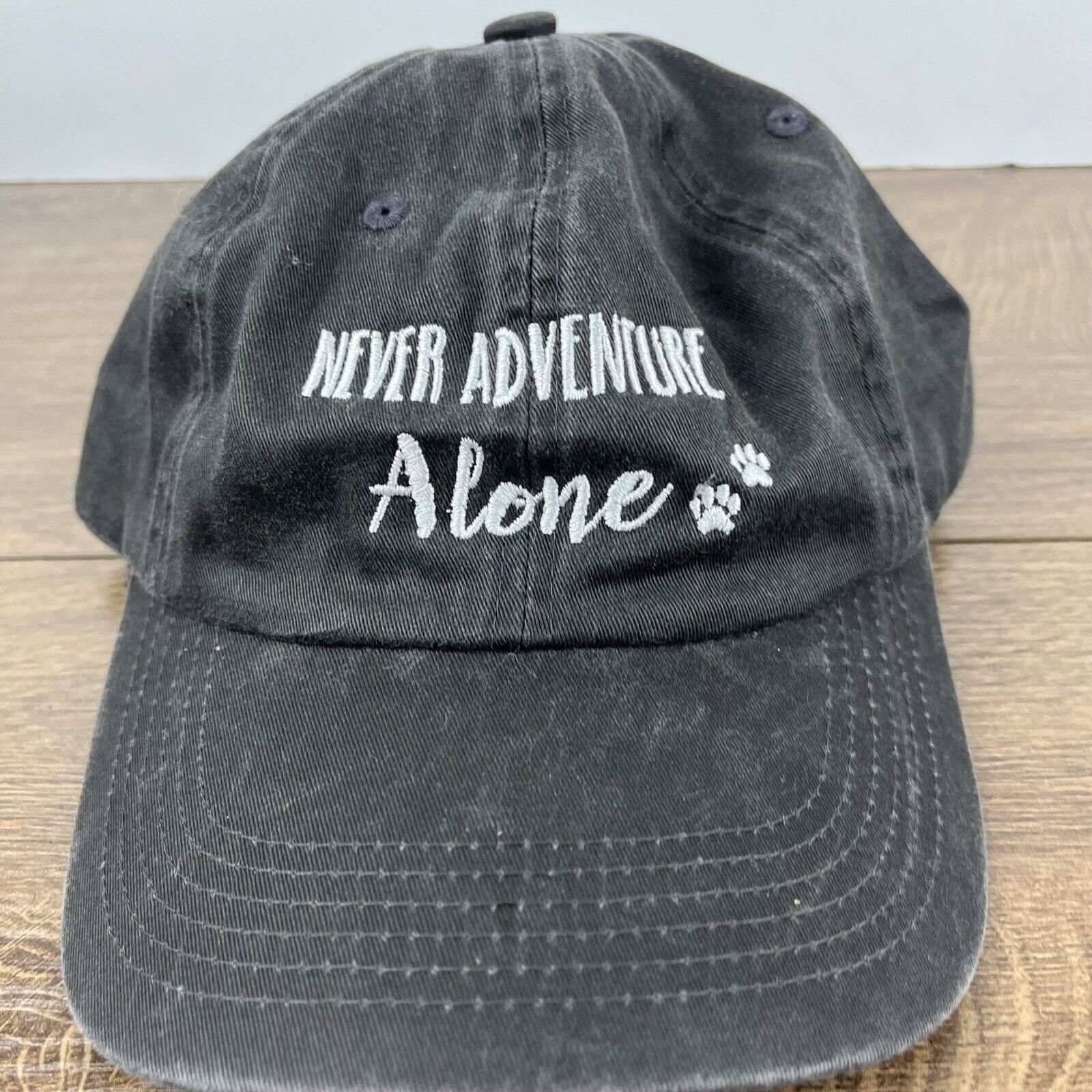 Other Dog Hat Never Adventure Alone Hat Gray Hat Adjustable Hat Gr Size ONE SIZE - 6 Thumbnail