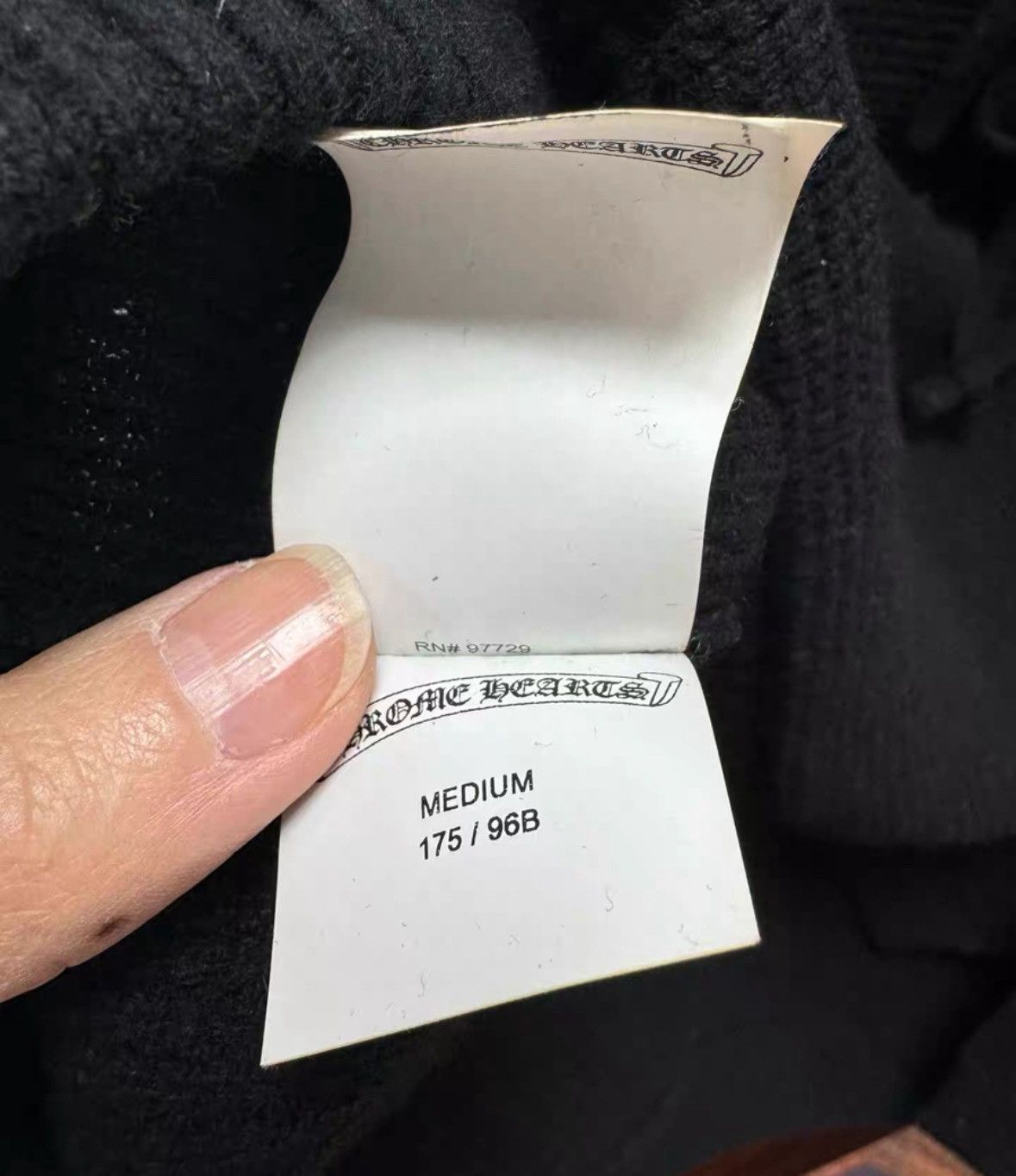 Chrome Hearts Cashmere leather cross patch waffle knit silver hoodie Size US M / EU 48-50 / 2 - 7 Thumbnail