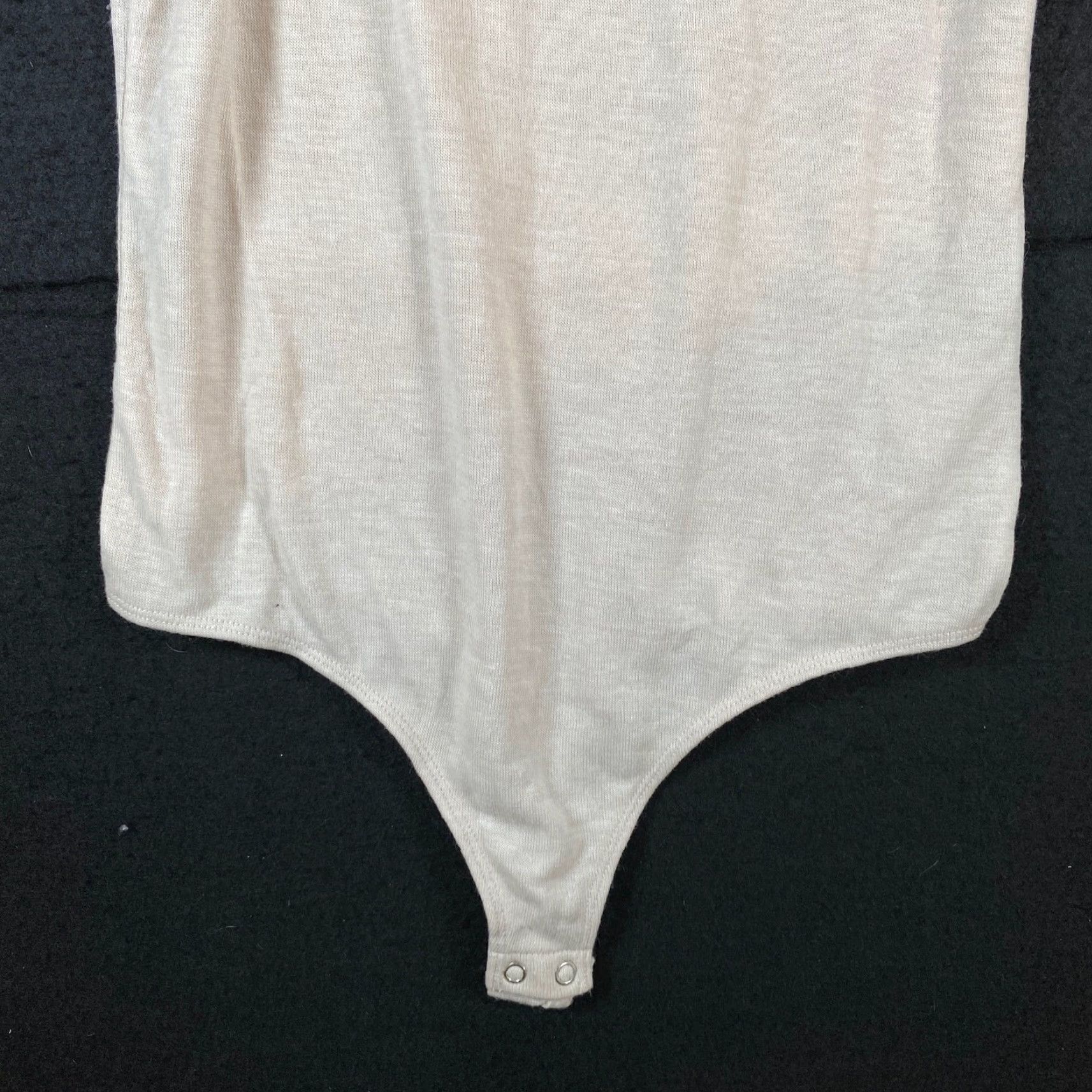 Express Express Womens Sweater Sleeveless Mock Neck Bodysuit Cream Medium Size M / US 6-8 / IT 42-44 - 3 Thumbnail