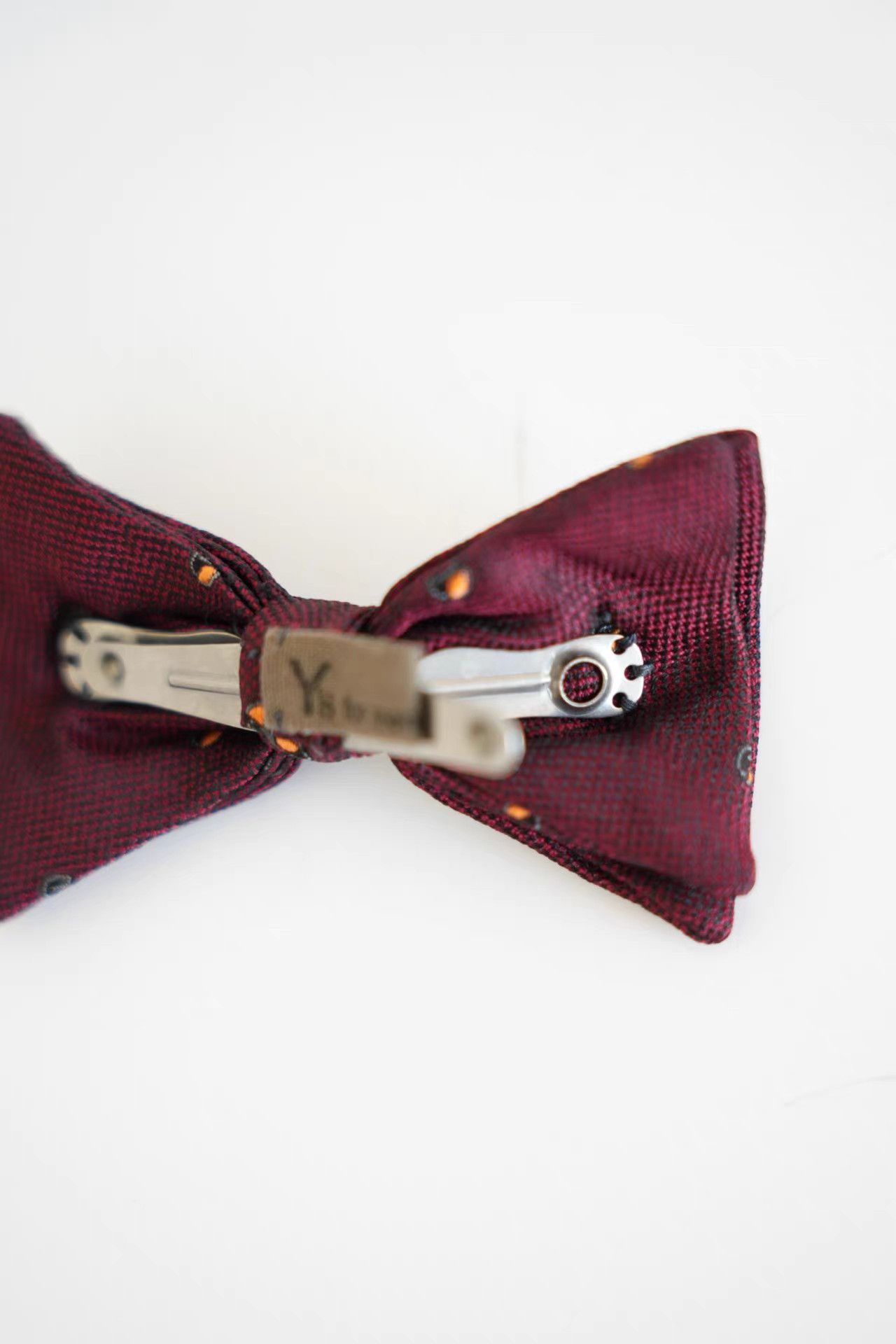 Yohji Yamamoto Yohji Yamamoto 80s Burgundy Silk Bow Tie K4 Size 36 - 4 Thumbnail