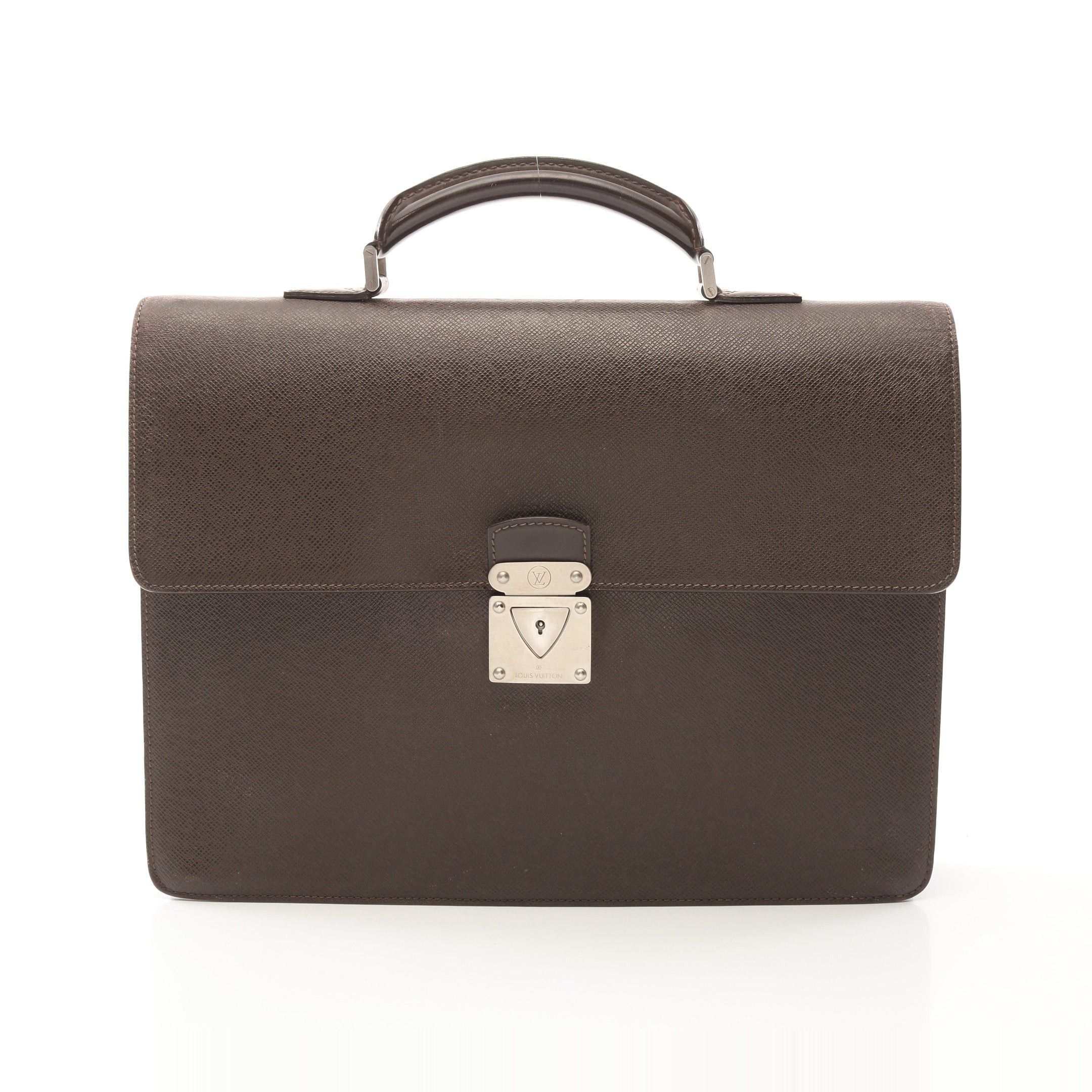 Louis Vuitton Louis Vuitton Laguito Taiga Grizzly Bear Briefcase Business Bag Leather Dark Brown Size ONE SIZE - 1 Thumbnail