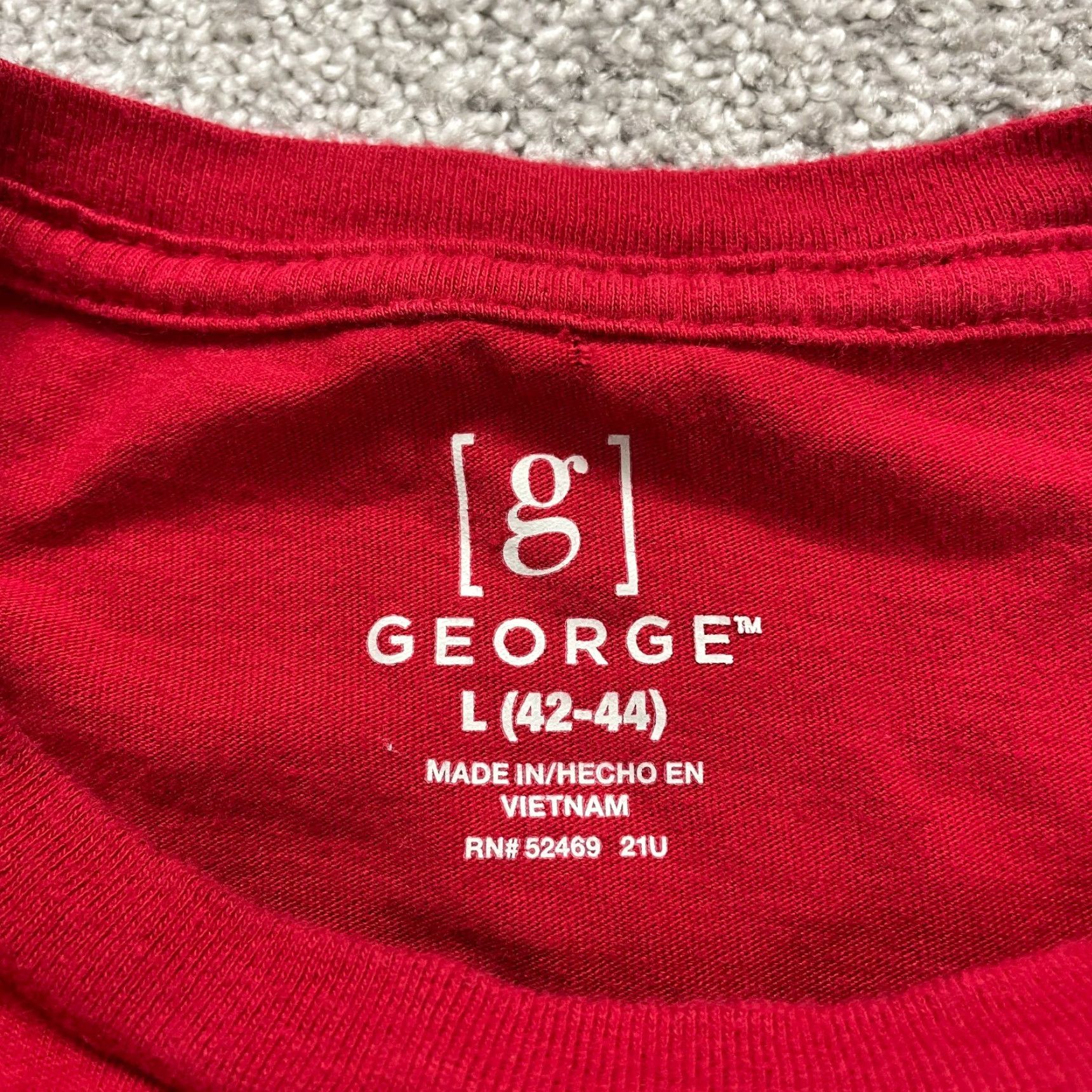 George George Casual Cotton Long Sleeve Tee Shirt Womens Large Red Crew Neck Classic Size L / US 10 / IT 46 - 4 Thumbnail