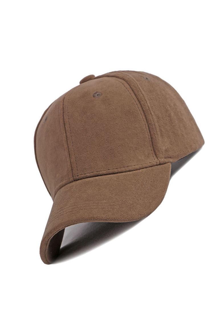 Other Brown Suede Classic Adjustable Plain Unisex Faux Cap Size ONE SIZE - 3 Thumbnail