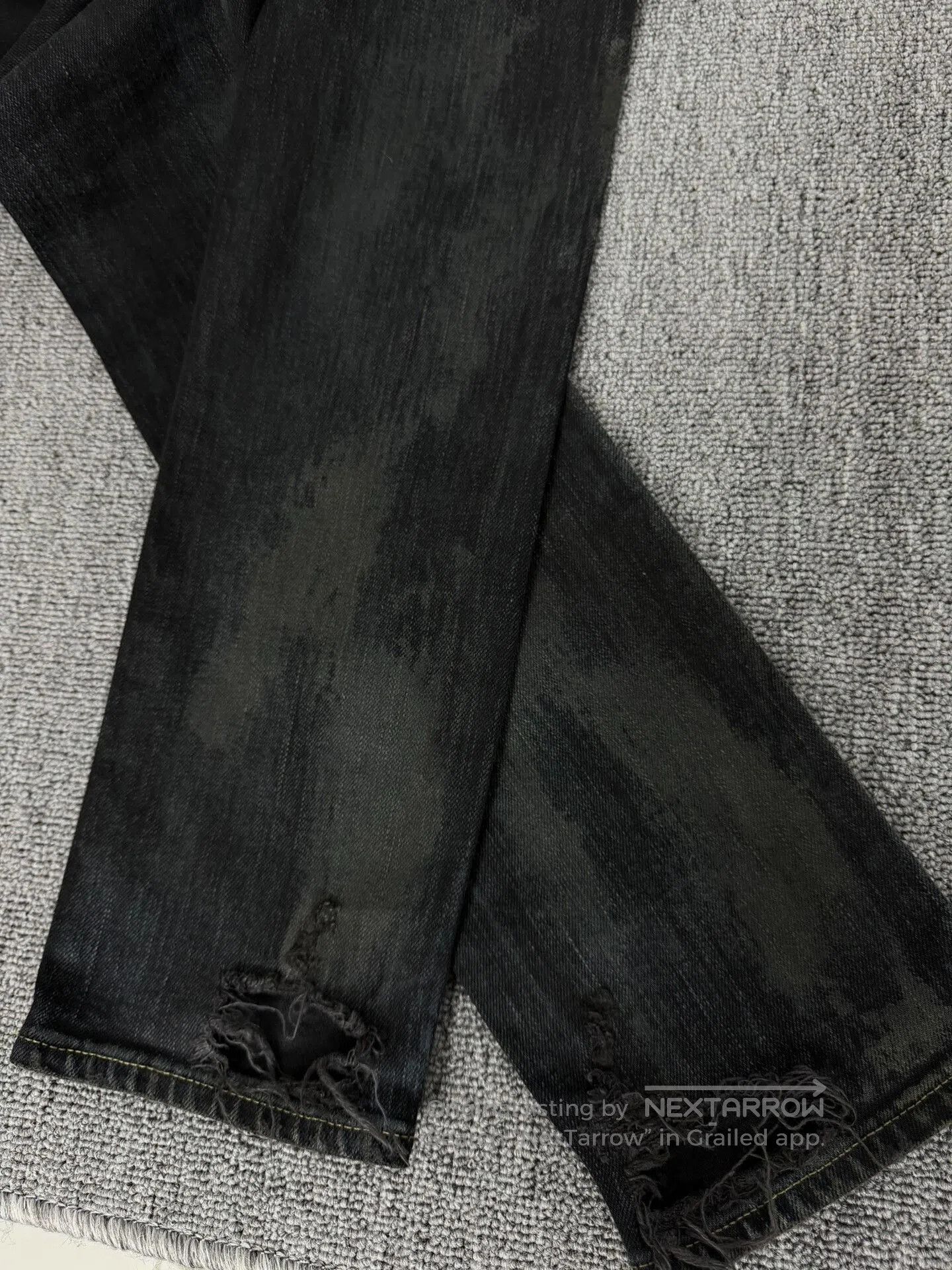 Saint Laurent Paris Black Distressed Skin Fit Jeans. Size US 29 - 4 Thumbnail