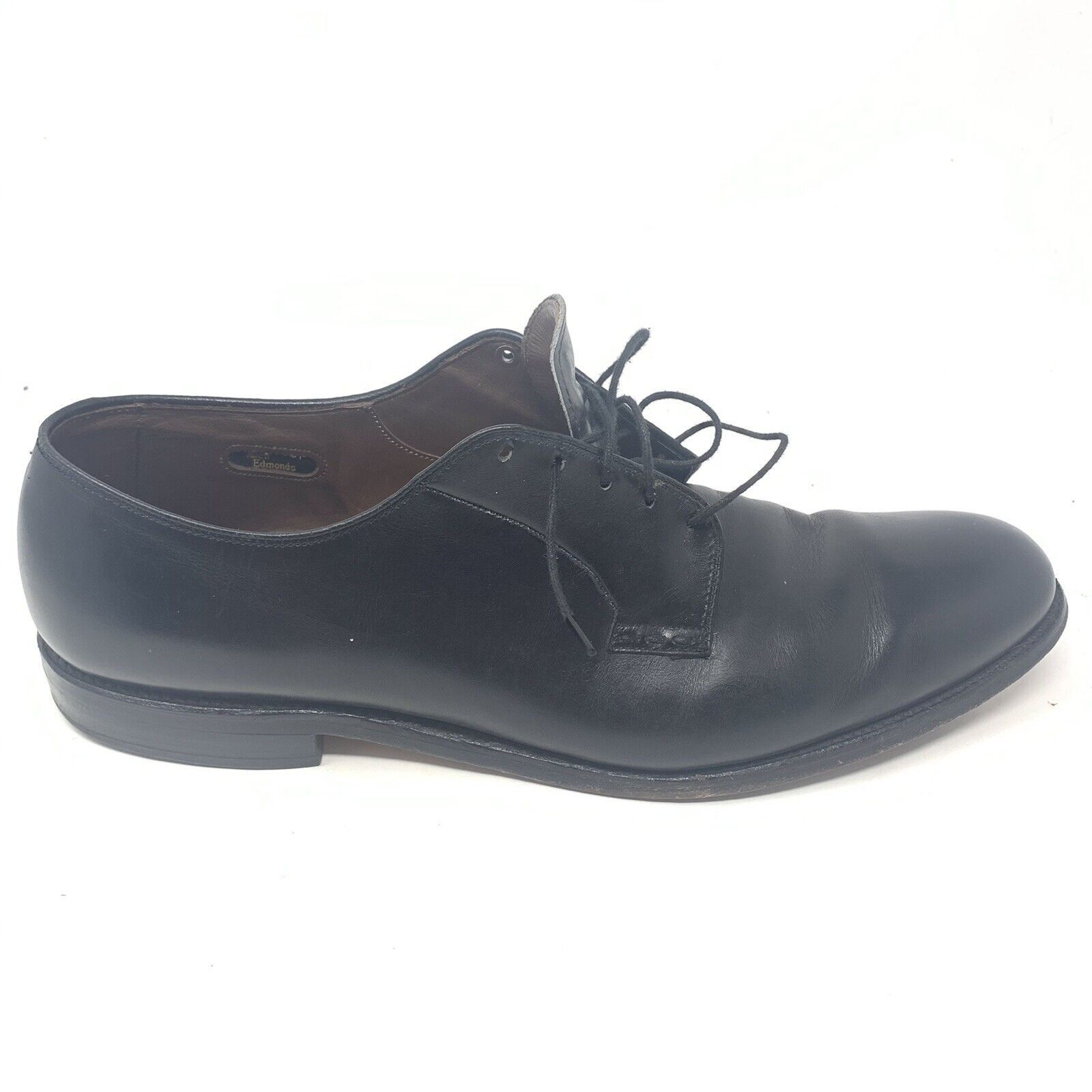 Allen Edmonds Allen Edmonds Bristol Plain Toe Blucher Leather Black 13 AA Size US 13 / EU 46 - 1 Thumbnail