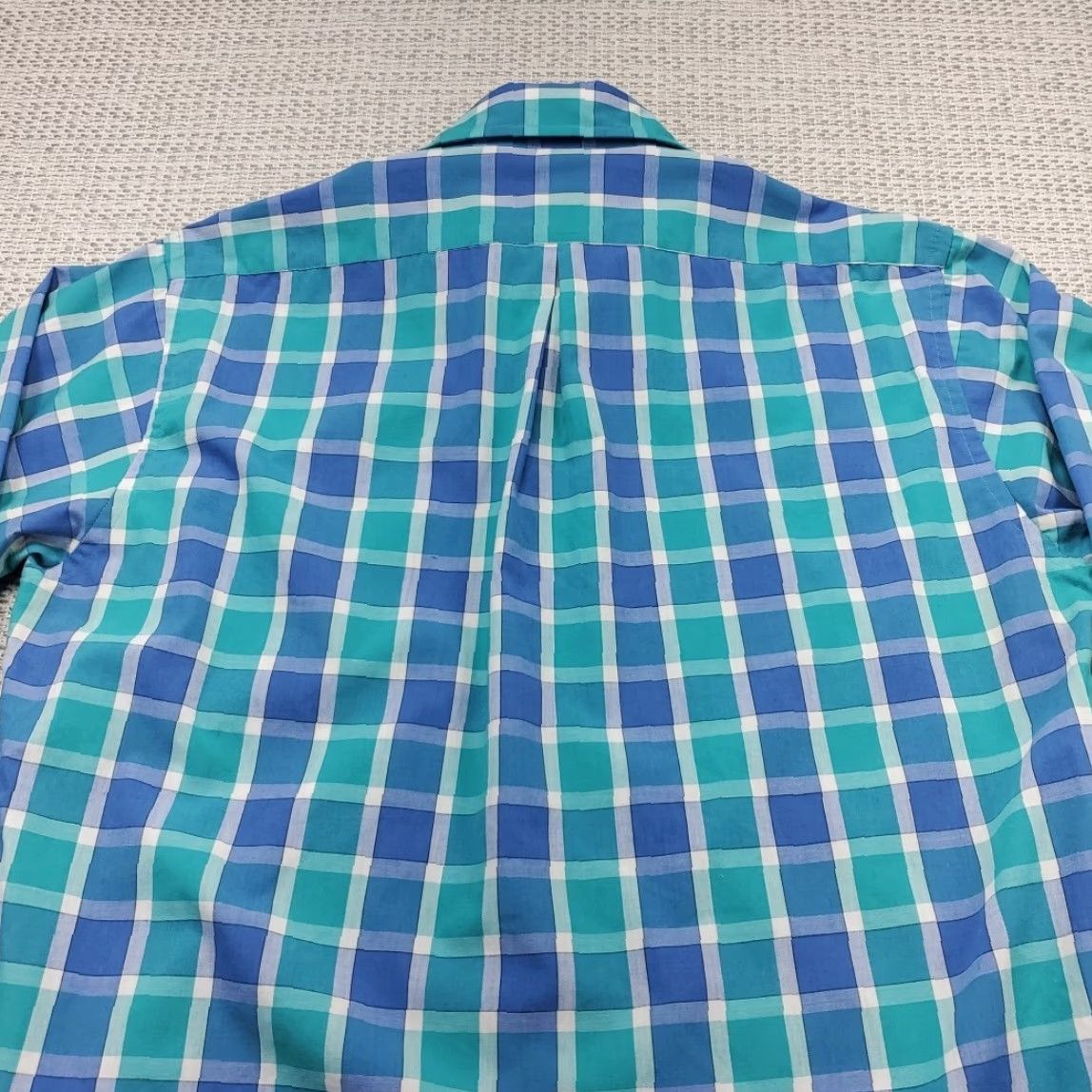 Yves Saint Laurent VINTAGE Yves Saint Laurent Shirt Mens L Long Sleeve Plaid Casual Shirt Size US L / EU 52-54 / 3 - 7 Thumbnail