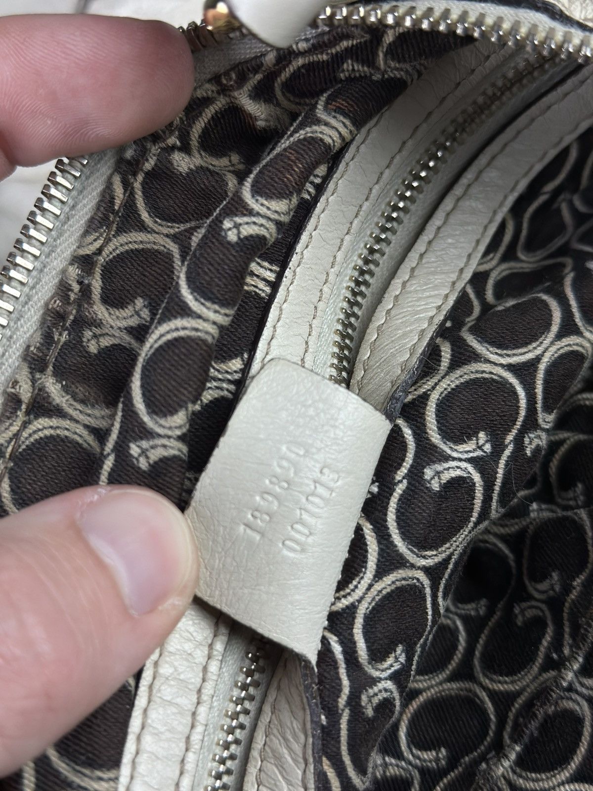 Gucci Gucci Ivory Leather Horsebit Nail Medium Tote Boston Bag Size ONE SIZE - 14 Thumbnail