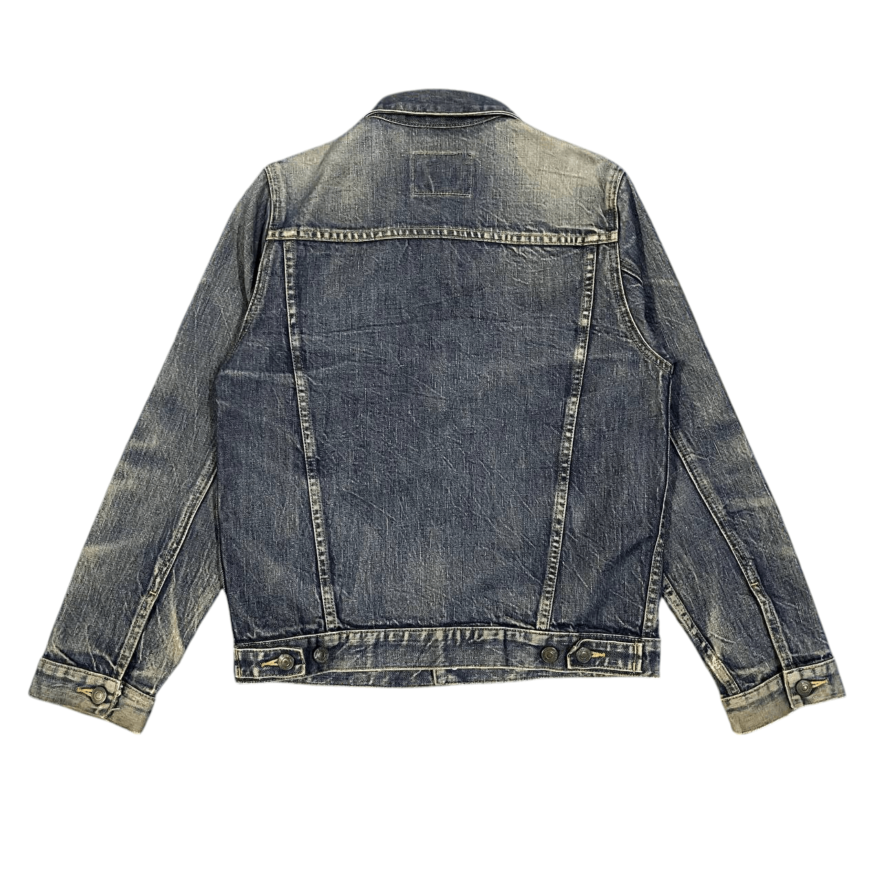 Japanese Brand Vintage PreLina Distressed Denim Jacket Size US L / EU 52-54 / 3 - 11 Thumbnail