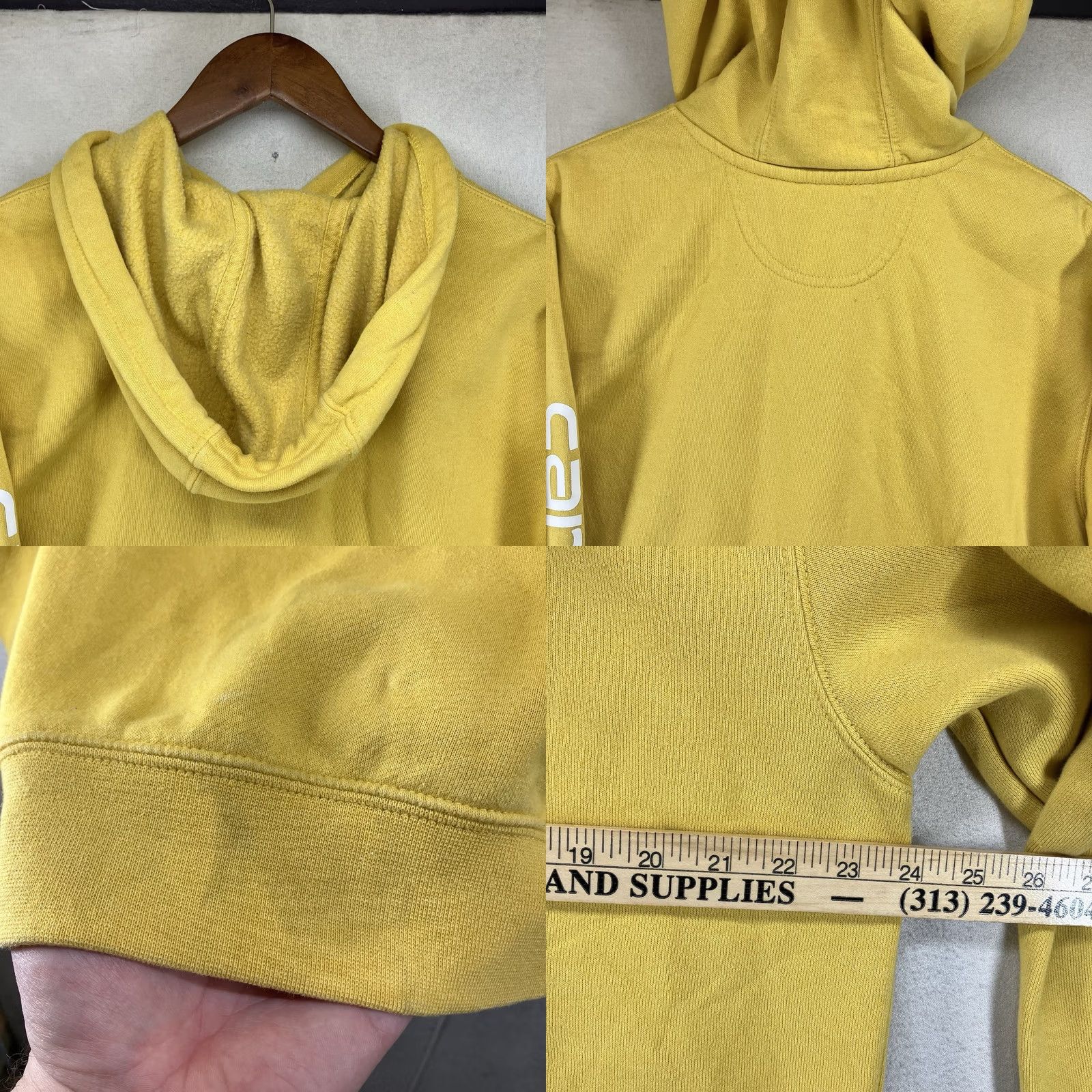 Carhartt Carhartt Hoodie Mens M Yellow Pullover Sweatshirt Midweight Logo K288 Loose Fit Size US M / EU 48-50 / 2 - 9 Thumbnail