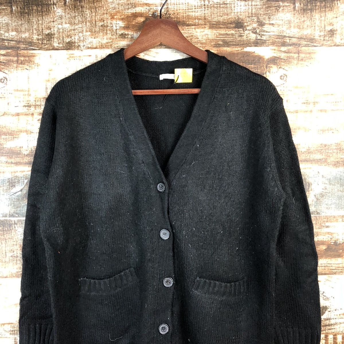 Homespun Knitwear DL Cinema Club Black Cardigan Knitwear #C573 Size US M / EU 48-50 / 2 - 2 Thumbnail