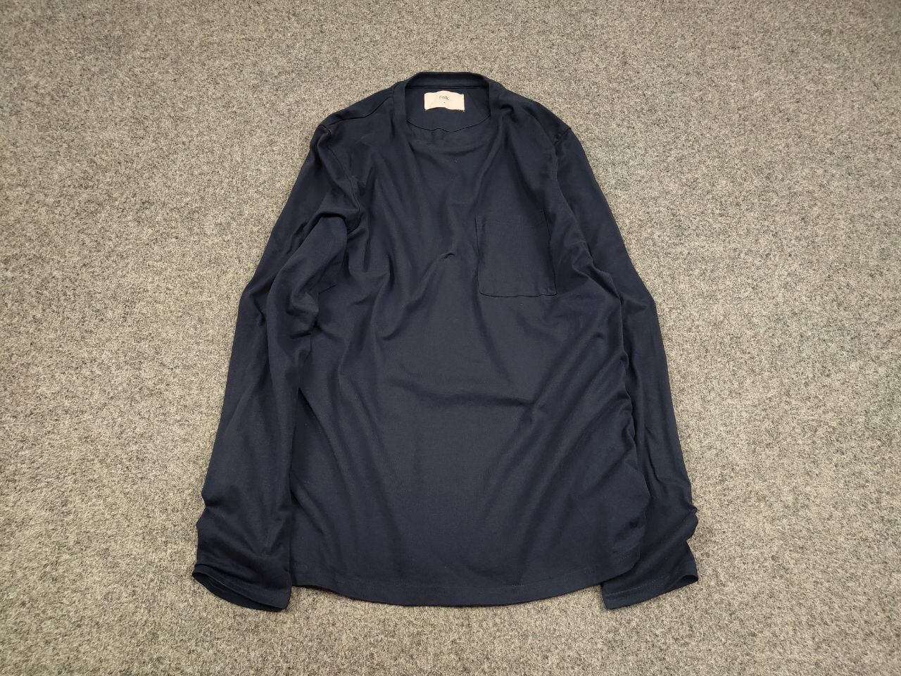 Folk Folk Design Classic Navy Blue Cotton Long Sleeve Sweatshirt Size US M / EU 48-50 / 2 - 12 Thumbnail