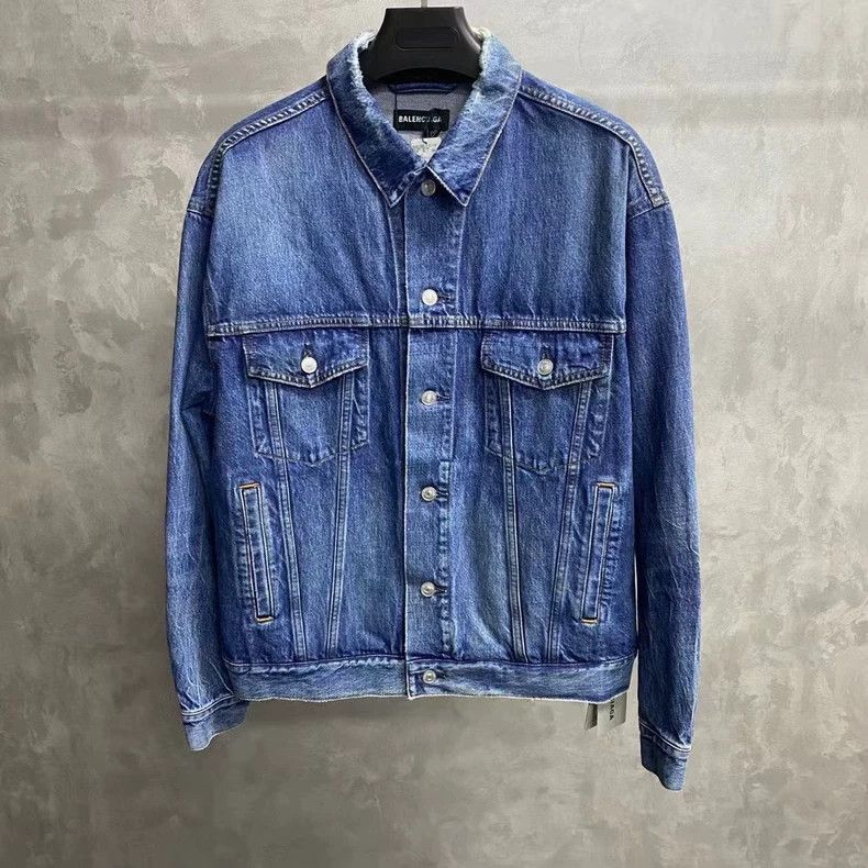 Balenciaga Balenciaga Blue Logo Denim Jacket-2506 Size US L / EU 52-54 / 3 - 1 Thumbnail