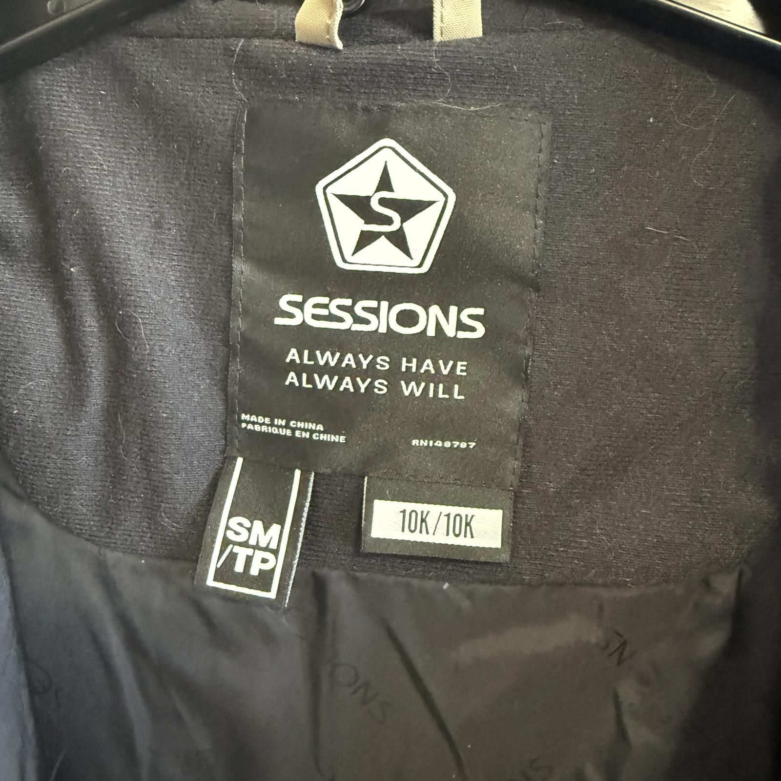 Sessions Sessions 10K Snowboard Ski Jacket Size Small Beige Navy Size US S / EU 44-46 / 1 - 5 Thumbnail
