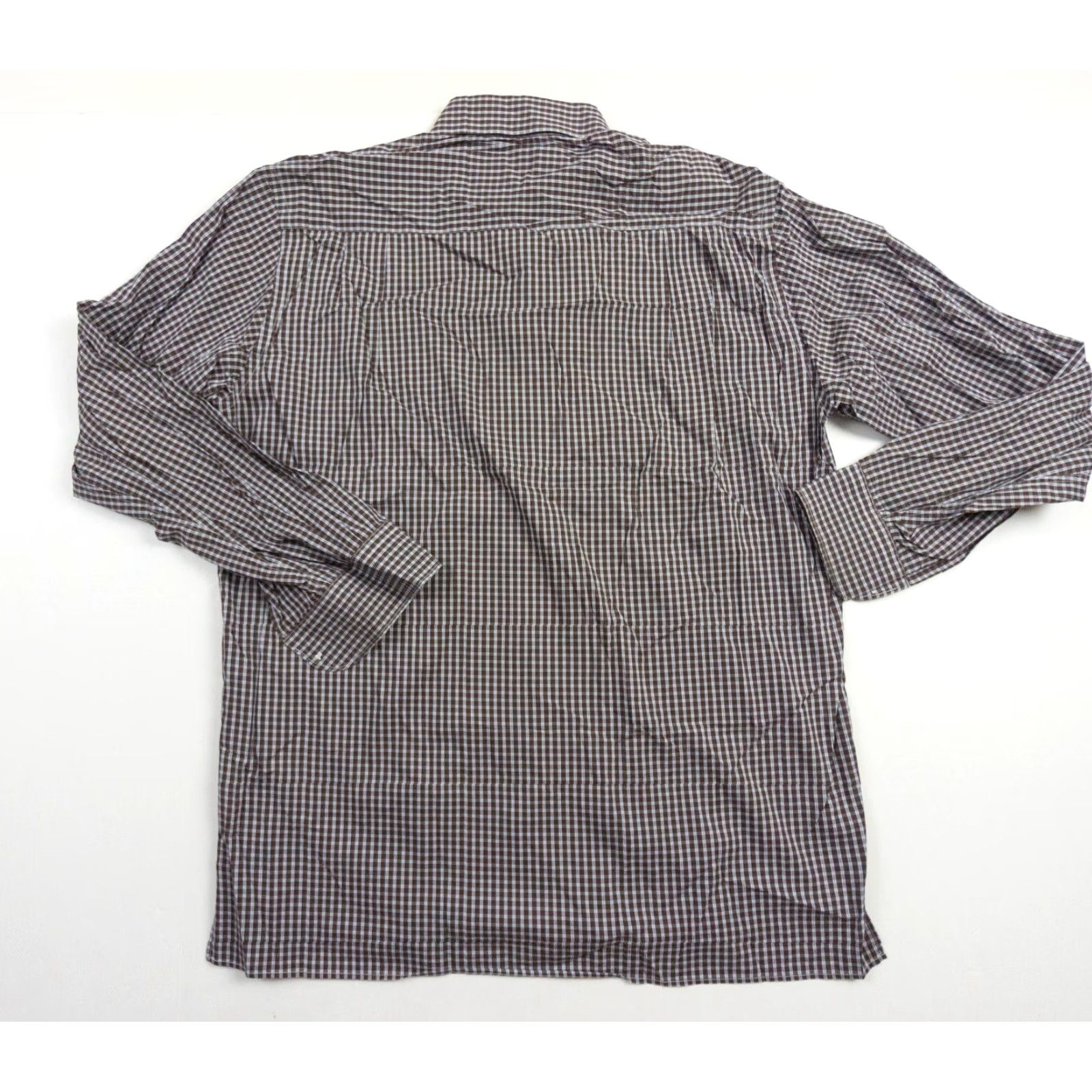 Ermenegildo Zegna Ermenegildo Zegna Shirt Mens Large Brown Button Up Long Sleeve Stretch FLAW* Size US L / EU 52-54 / 3 - 5 Thumbnail