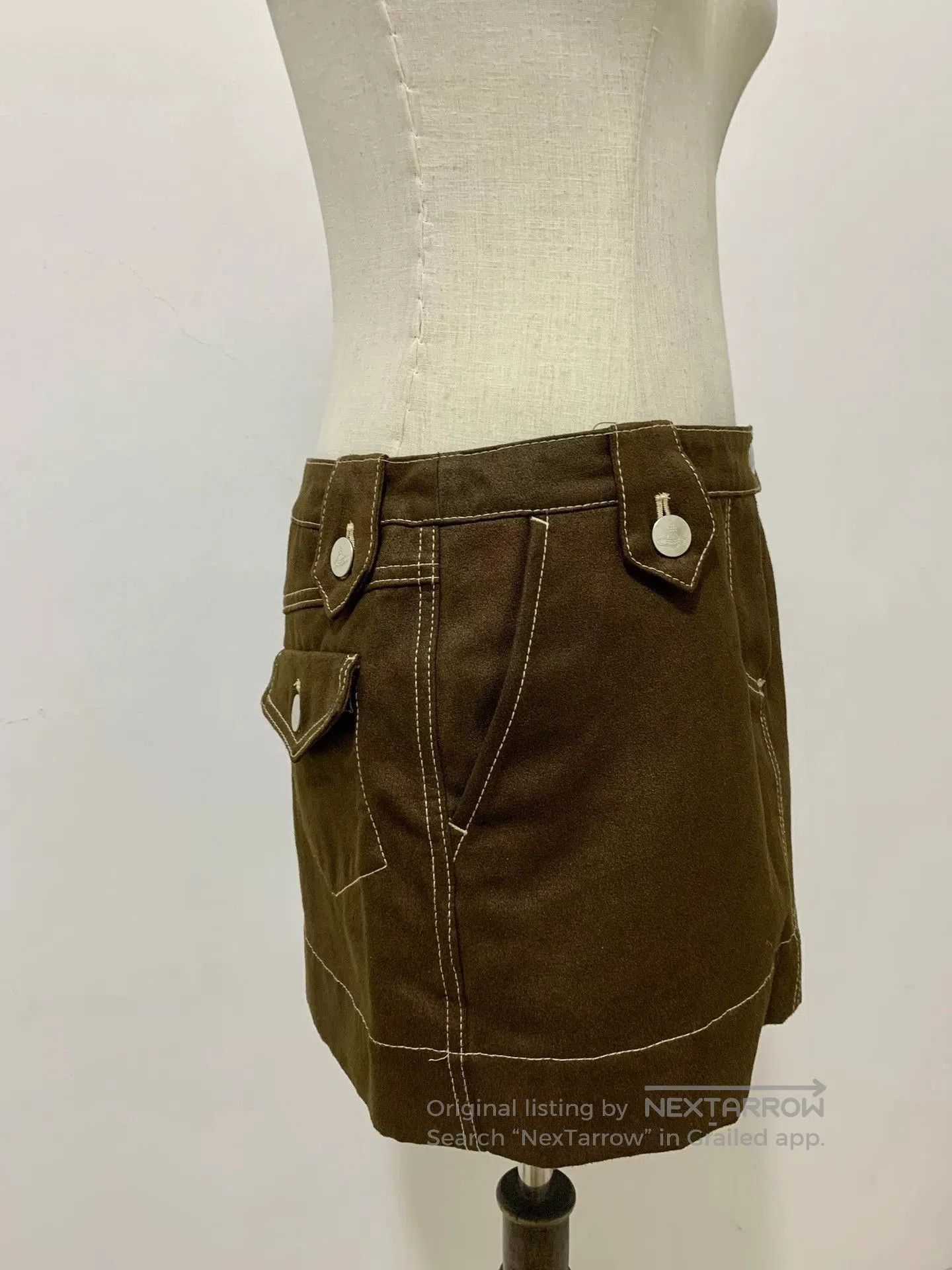 Vivienne Westwood vivienne westwood brown suede mini skirt. Size 22" - 3 Thumbnail