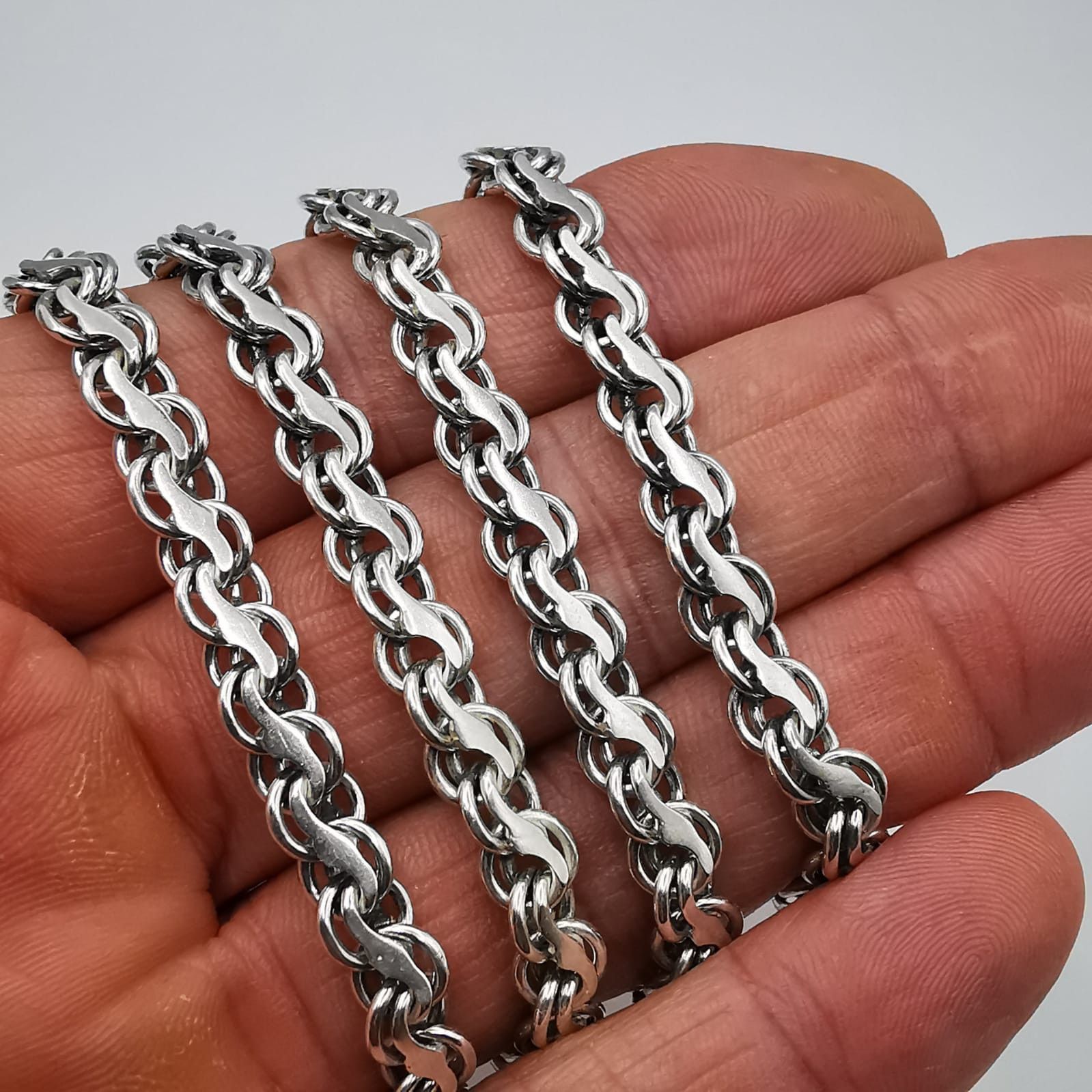 Sterling Silver Vintage Jewelry Chain,925 Sterling Silver,Signed 48,28g Size ONE SIZE - 6 Thumbnail