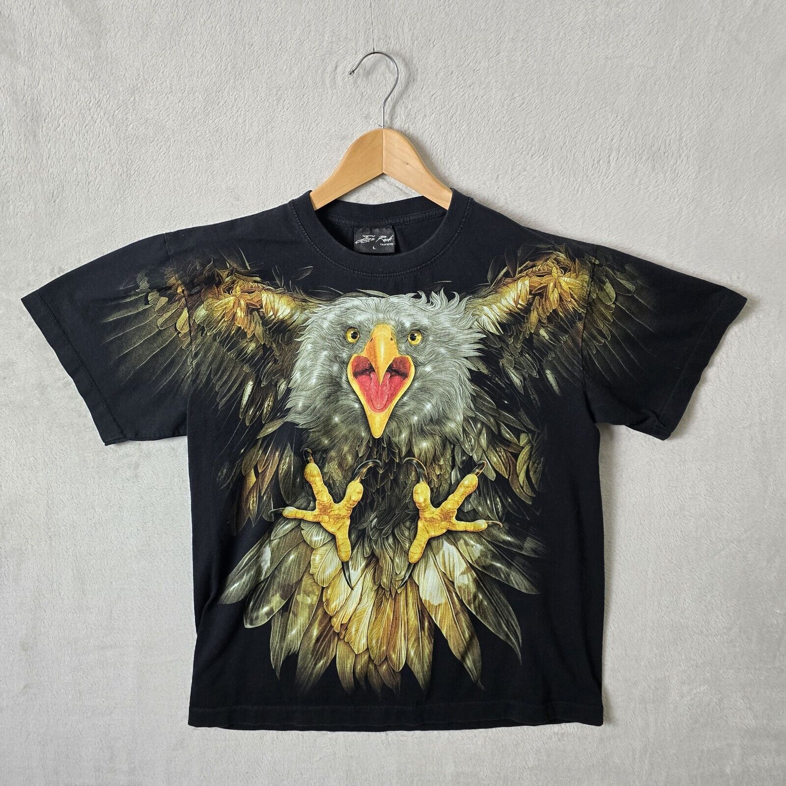 Vintage Vintage Jay's Rock Screaming Eagle AOP Shirt Size Large Y2K Size US L / EU 52-54 / 3 - 2 Thumbnail