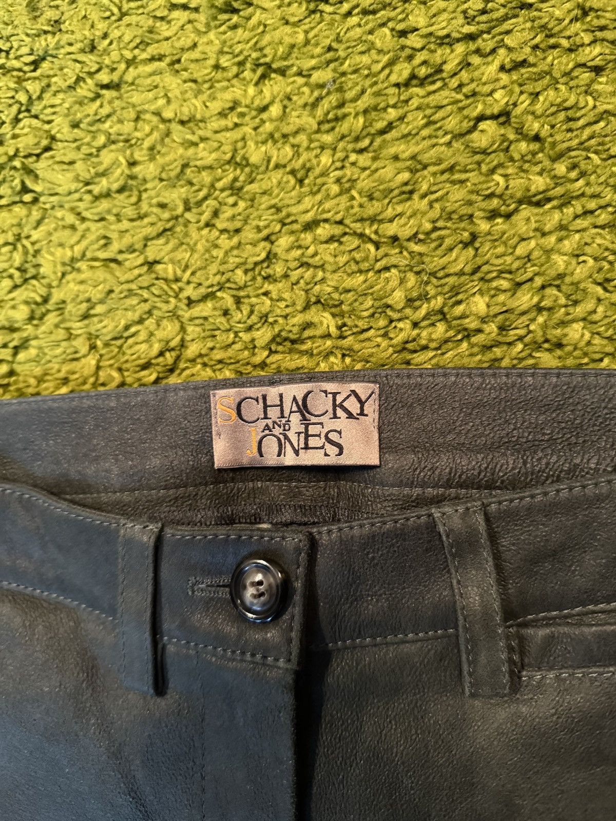 Designer Schacky and Jones avant garde 100% real leather pants Size 26" / US 2 / IT 38 - 3 Thumbnail