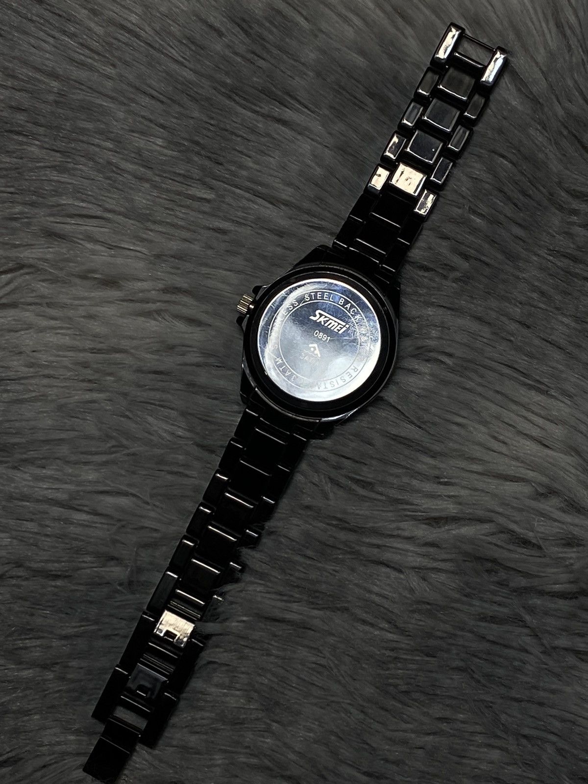 Japanese Brand Sleek LED Watch, Black Metal Strap - Japanese Brand Size ONE SIZE - 8 Thumbnail