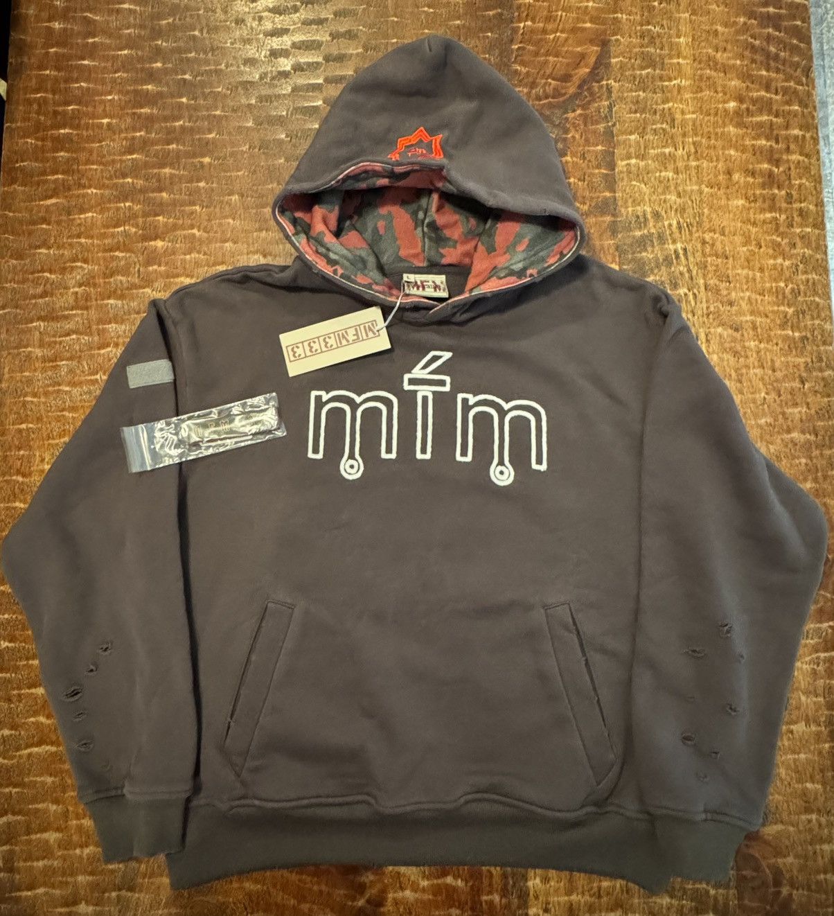 MFM Special Ops Brown Wolf Hoodie L with patch