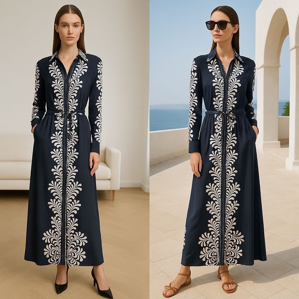 Elie Tahari Elie Tahari M/M Womens Long Sleeve Black & White Dress Size M / US 6-8 / IT 42-44 - 1 Thumbnail