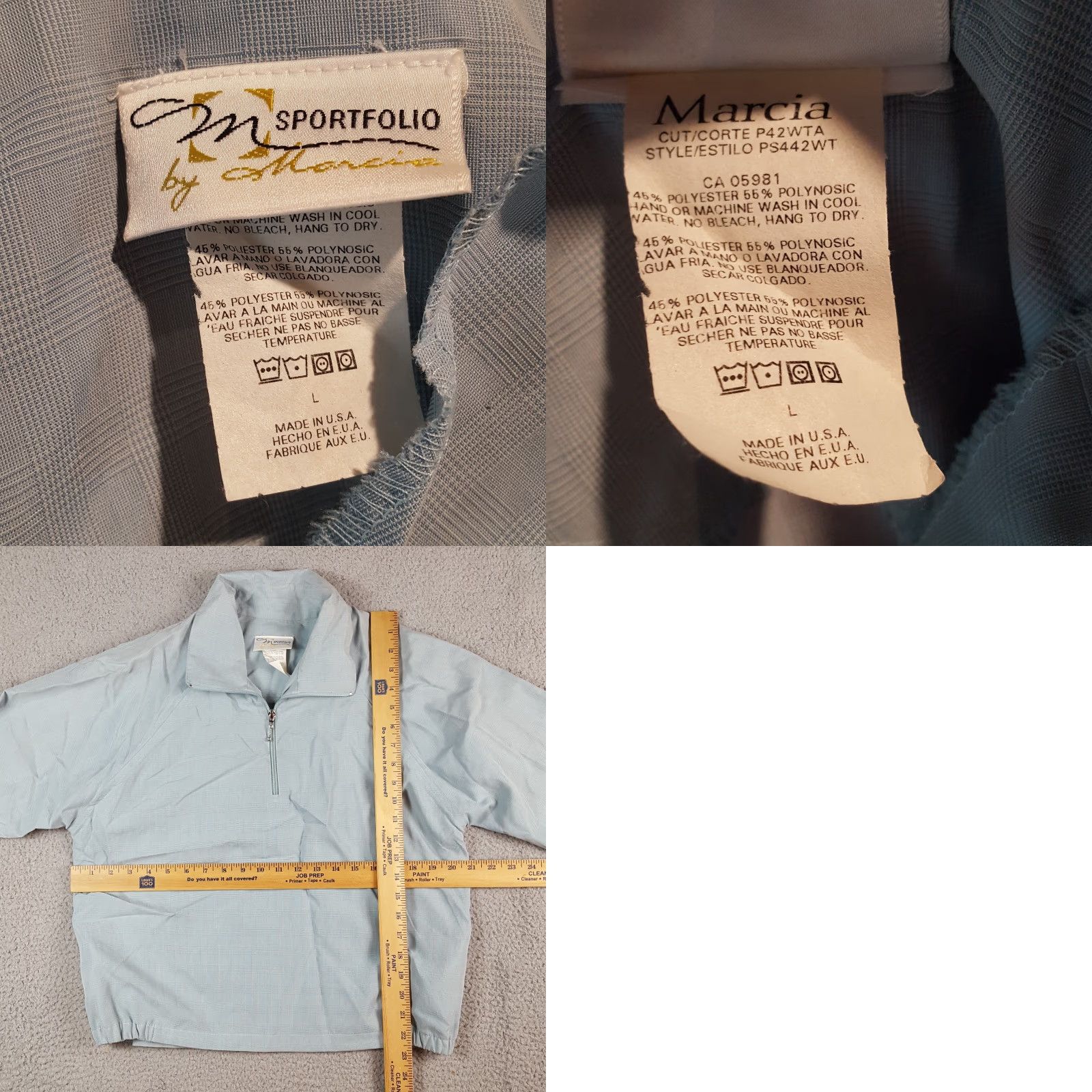 Vintage VINTAGE 1/4 Zip Blue Lightweight Outdoor Hiking Size L Windbreaker Jacket Size L / US 10 / IT 46 - 8 Thumbnail