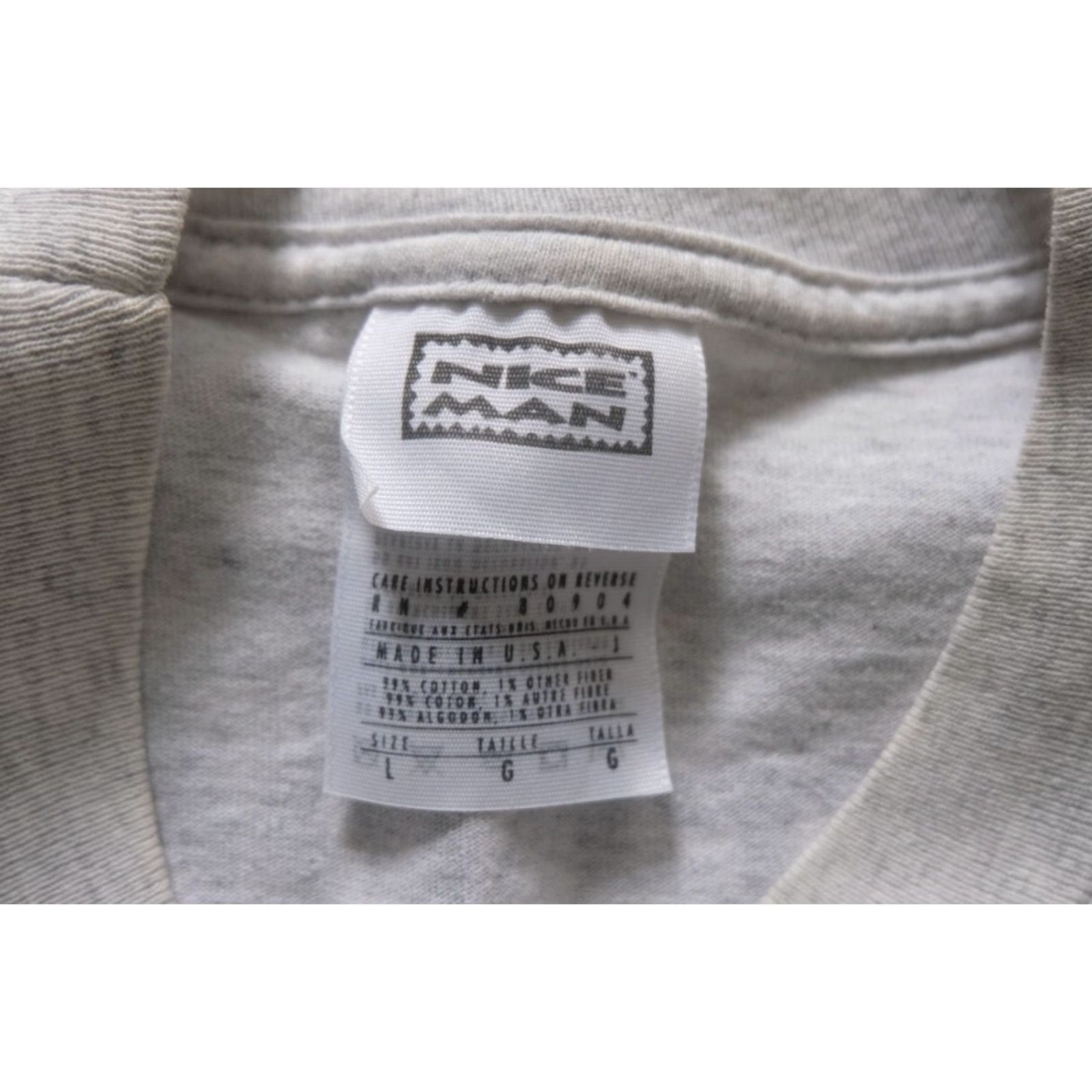 Vintage NICE MAN VTG 90s RETRO FUNNY SPORT JUST GOLF GRAPHIC GRAY T SHIRT MEN SZ L Size US L / EU 52-54 / 3 - 7 Thumbnail