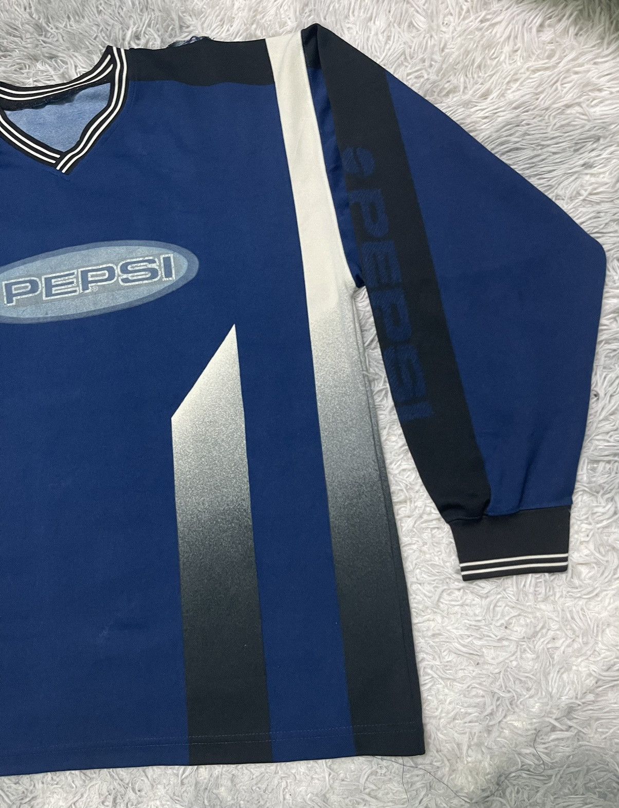 Pepsi 90s PEPSI RACING JERSEY HIPHOP STYLE RARE SINGLE STITCH Size US XXL / EU 58 / 5 - 6 Thumbnail