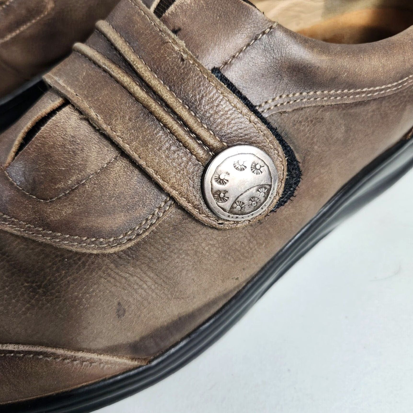 Vintage Finn Comfort Mens Tan Hook & Loop Closure Comfort Shoes-Size 9 Size US 9 / EU 42 - 4 Thumbnail