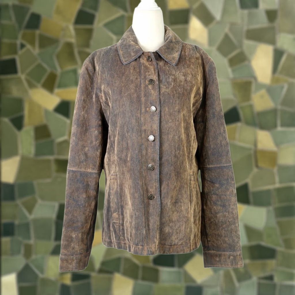 Velvet VINTAGE Giacca Jacket Tan Velvet Flocked Denim M Womens Size M / US 6-8 / IT 42-44 - 1 Thumbnail