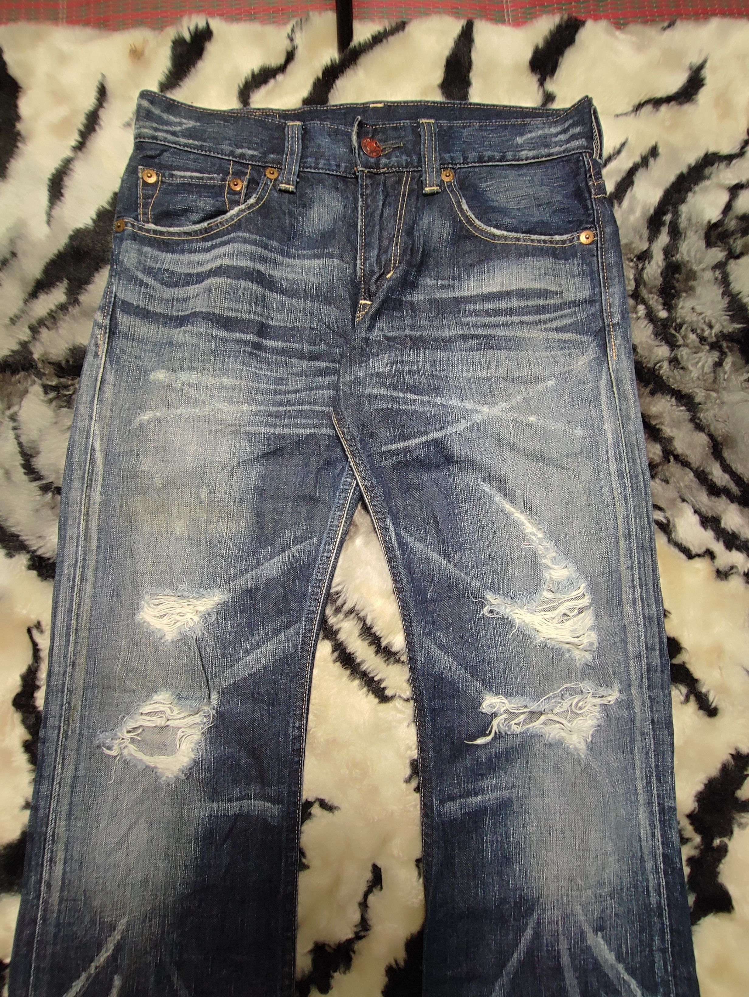 Edwin Edwin 503 Blue Trip Japan Distressed Jeans Size US 32 / EU 48 - 4 Thumbnail