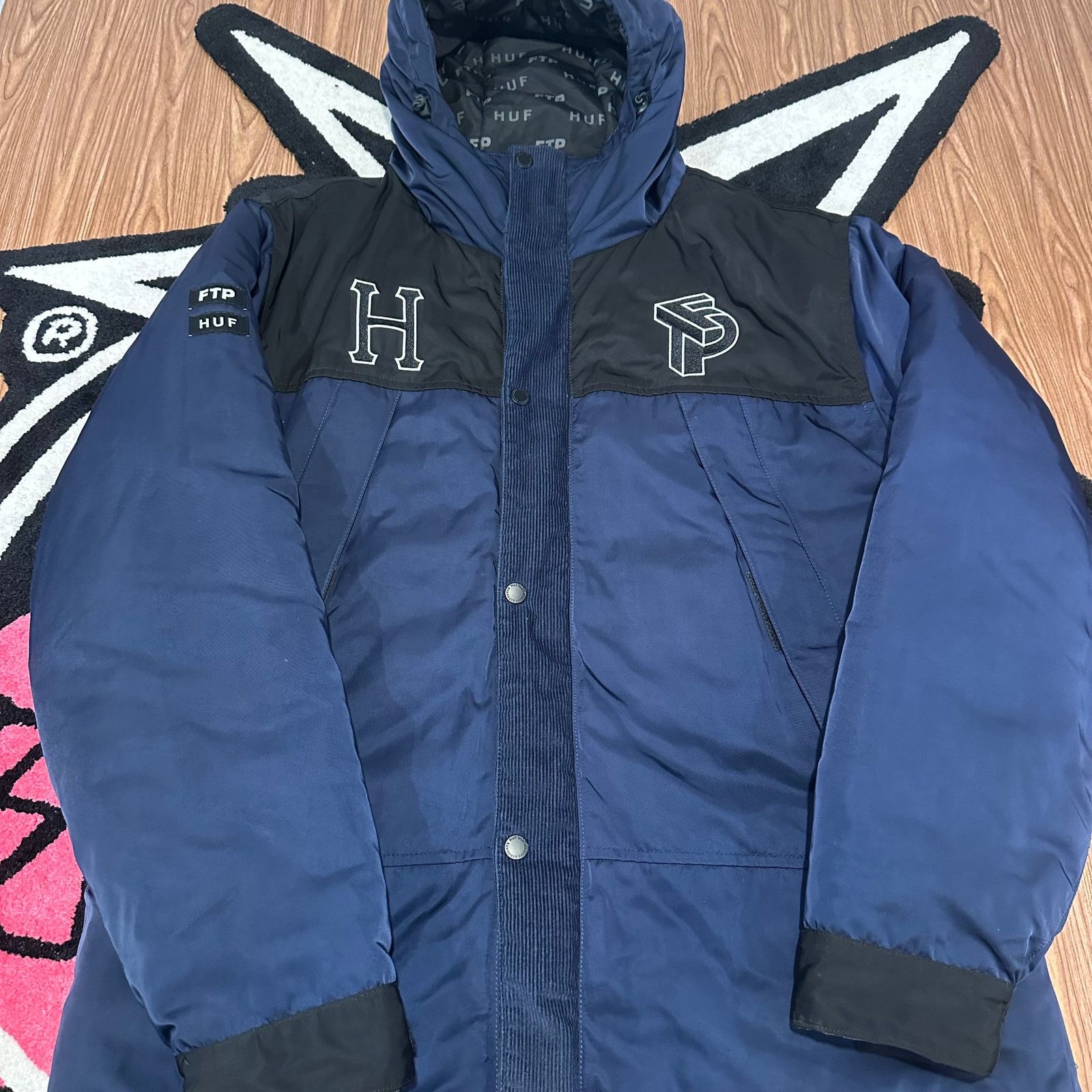 Fuck The Population × Huf HUF x FTP Front Embroidery Padded Nylon Jacket - Size Large Size US L / EU 52-54 / 3 - 2 Thumbnail