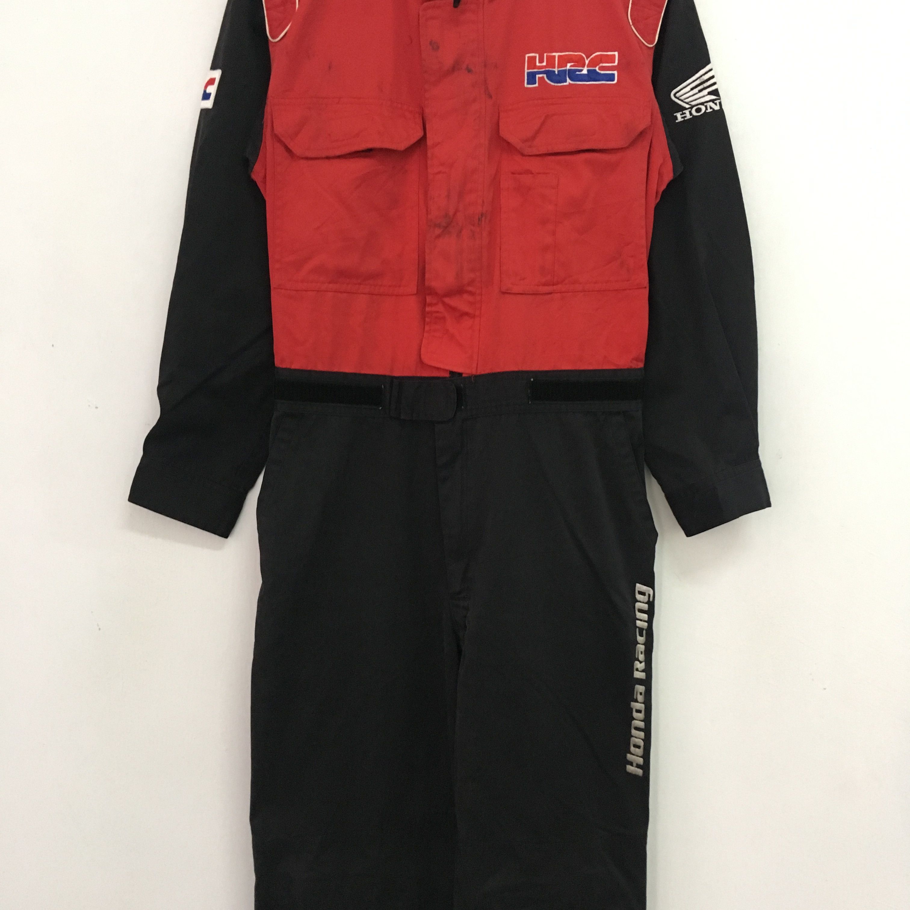 Honda × Vintage Vintage 90s Honda Racing Team Coveralls HRC Japan Overalls Size US 30 / EU 46 - 3 Thumbnail