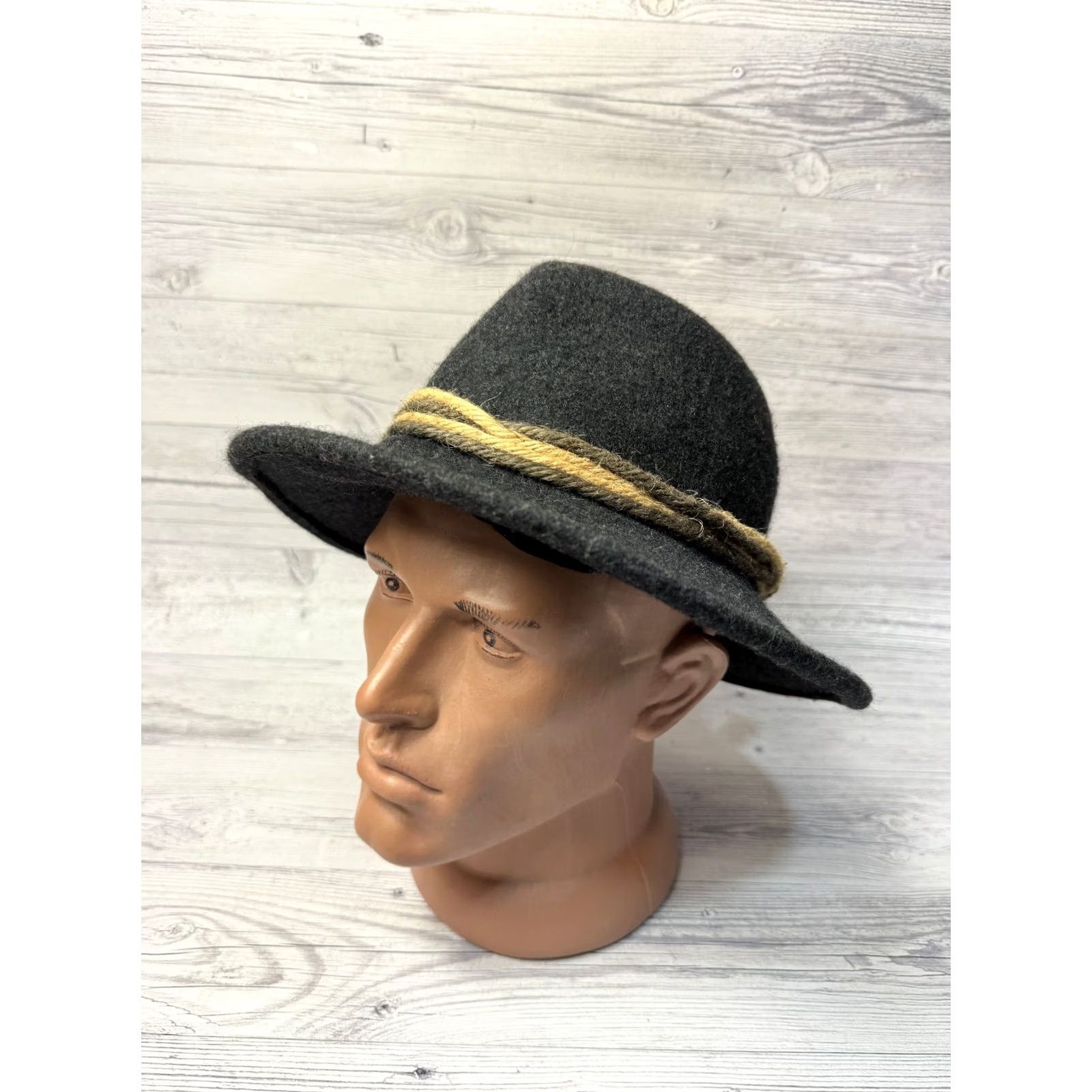 Folk Vintage Faustmann Germany Kreuzer Folk Hat Black size 54cm Size ONE SIZE - 2 Thumbnail