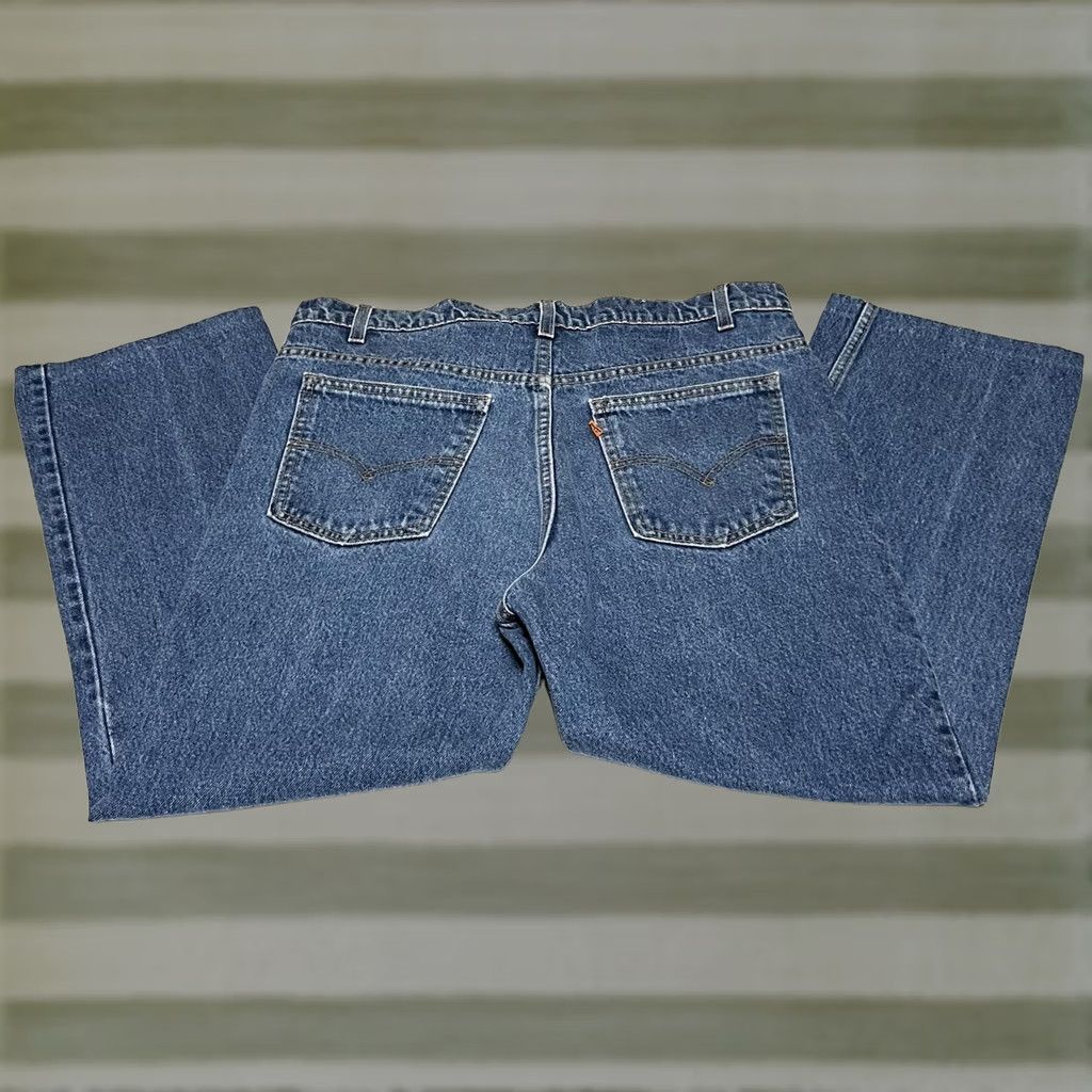 Levi's VINTAGE Levi’s Jeans 517 Orange Tab Mens Regular Jeans Hemmed 37x27 Blue Denim 38x32 Belt Patch Missing Boys? No, Mens Size US 37 - 1 Thumbnail