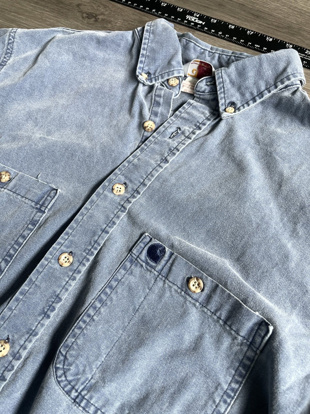 Carhartt × Vintage Vintage Carhartt “Rugged Outdoor Wear” Button-Up Shirt (Sz. Size US L / EU 52-54 / 3 - 2 Thumbnail