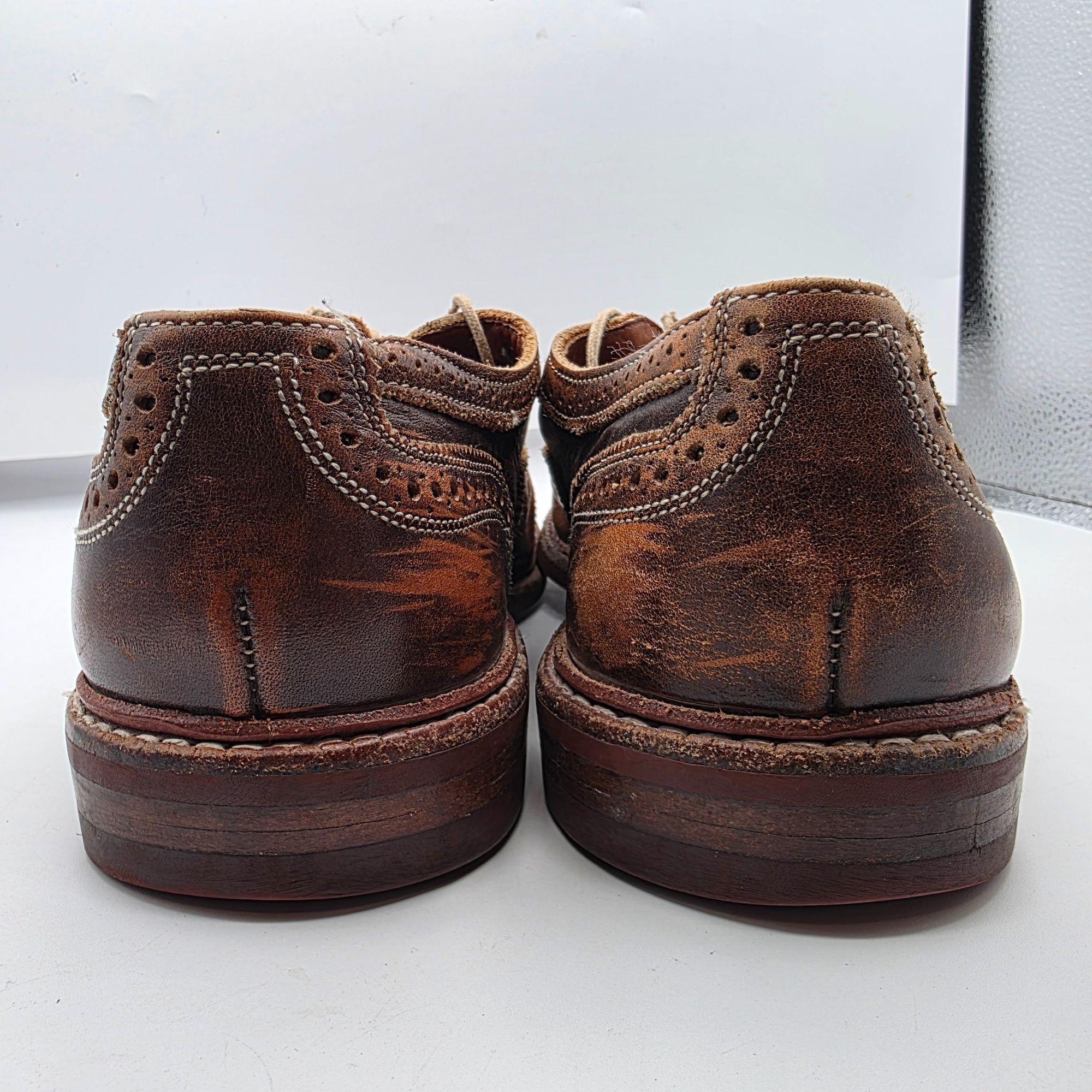 Allen Edmonds Allen Edmonds Strandmok Mens 11.5 Brown Cap Toe Oxford Dress Size US 11.5 / EU 44-45 - 4 Thumbnail