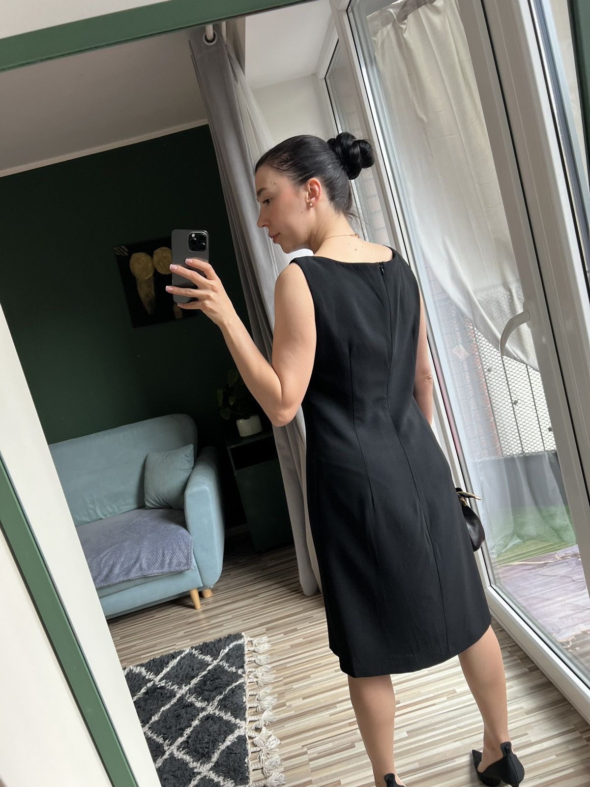 Marella Classic black sleeveless midi dress - Marella 85% wool Size L / US 10 / IT 46 - 5 Thumbnail