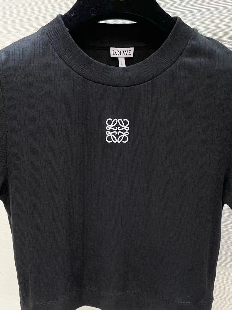 Loewe LOEWE Black knit logo short sleeves Size M / US 6-8 / IT 42-44 - 3 Thumbnail