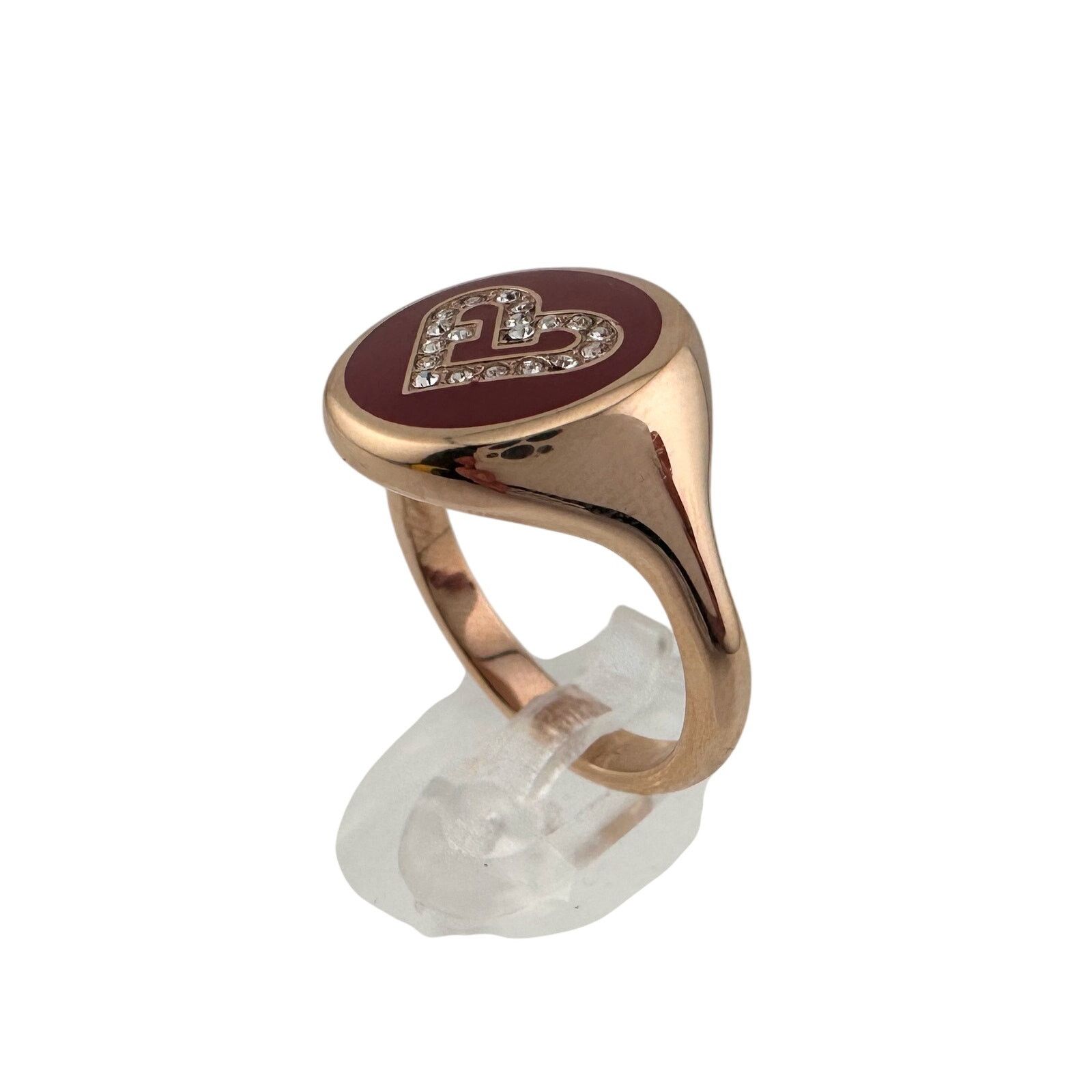Furla Furla Heart Ring - Rose Gold Overlay with Crystal Heart Size ONE SIZE - 4 Thumbnail