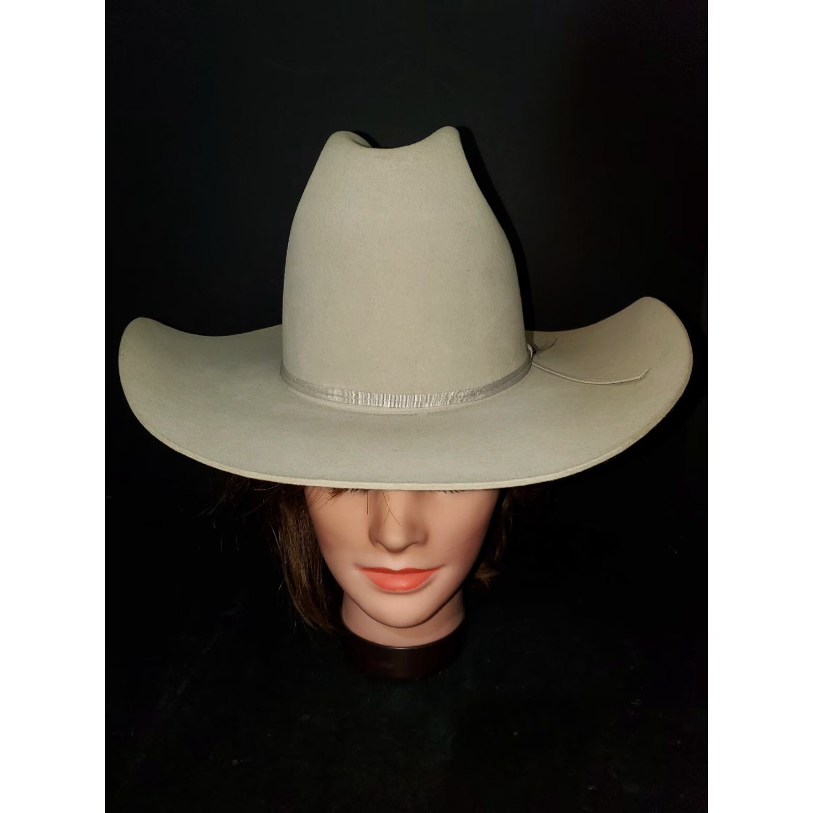 Vintage VINTAGE Resistol Cowboy Hat 3X Beaver Long Oval Ivory Size 6 5/8 Men's Western Size ONE SIZE - 2 Thumbnail