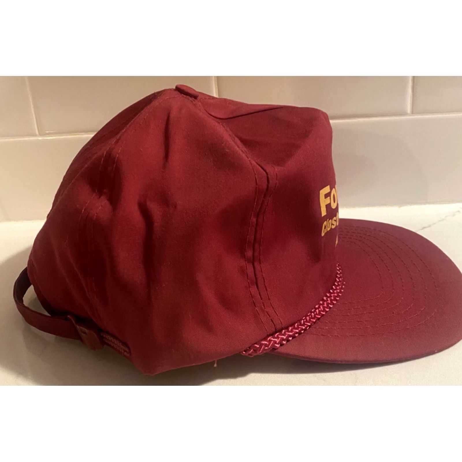 FRED VINTAGE Fortress Clostridial Vaccines Animal Health Farm Maroon SnapBack Hat Size ONE SIZE - 2 Thumbnail