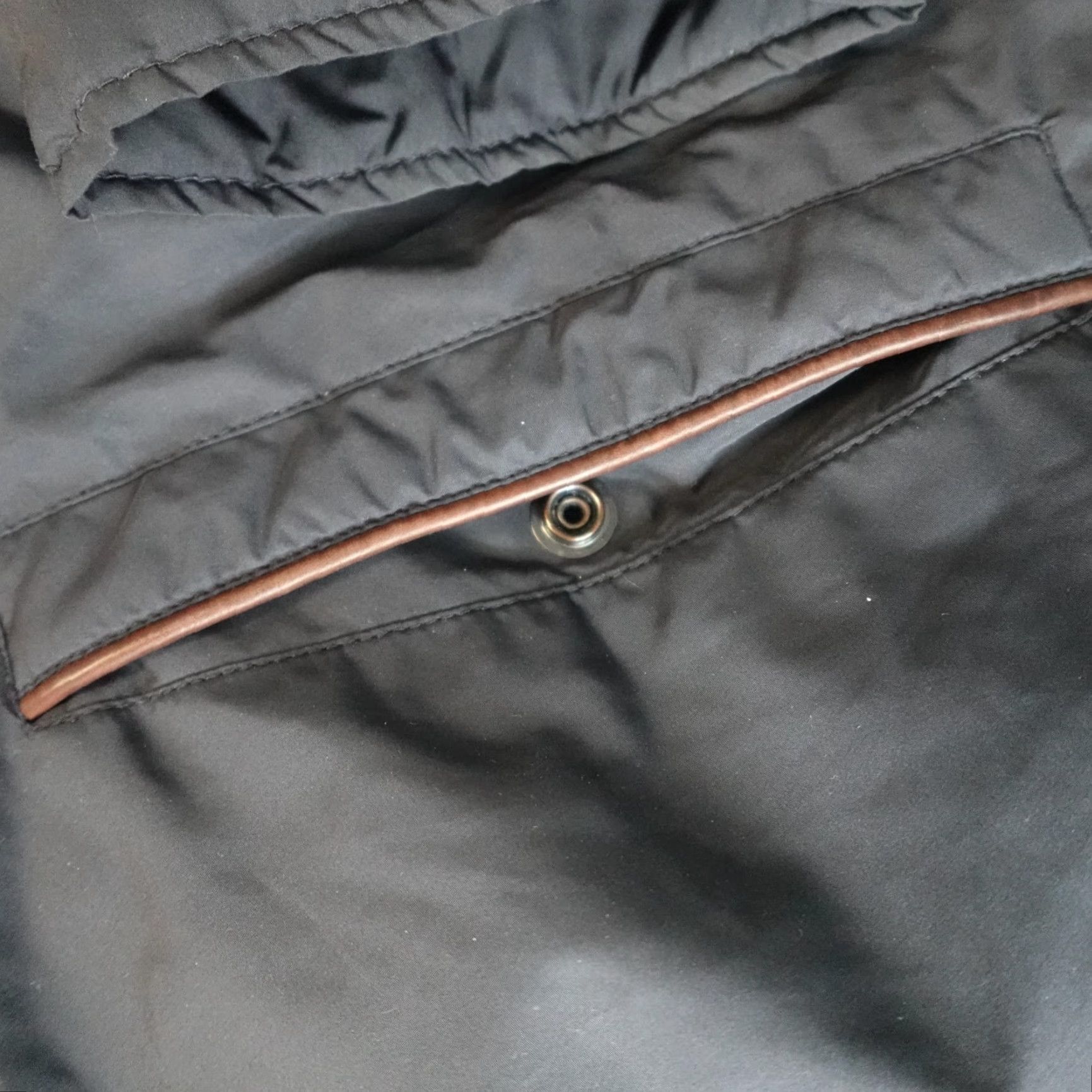 Polo Ralph Lauren VINTAGE Polo Ralph Lauren Jacket Blue Hooded Solid Leather Trim Windbreaker Mens L Regular Shape Size US L / EU 52-54 / 3 - 4 Thumbnail