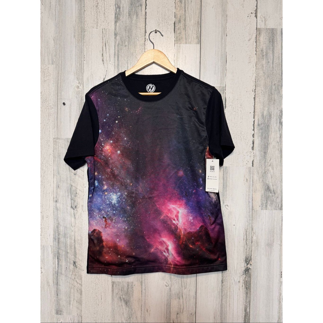 Other Hybrid Galaxy Graphic T-Shirt Medium Black Space Print Short Size US M / EU 48-50 / 2 - 2 Thumbnail