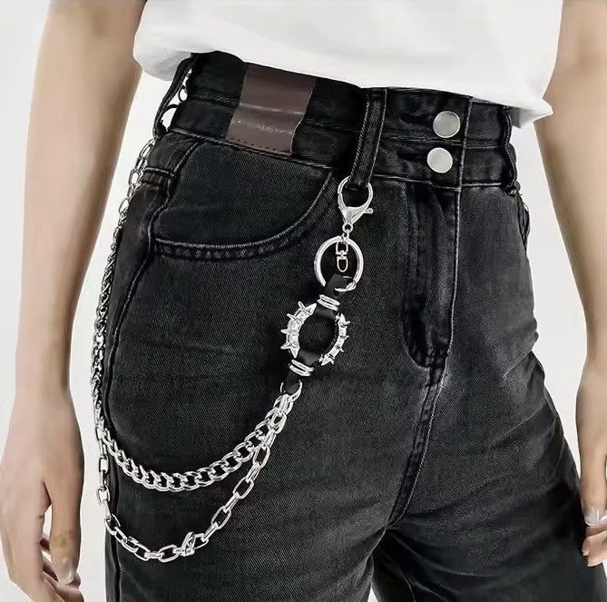 Other Punk Rock Layered Metal Chain Keychains Size ONE SIZE - 1 Thumbnail