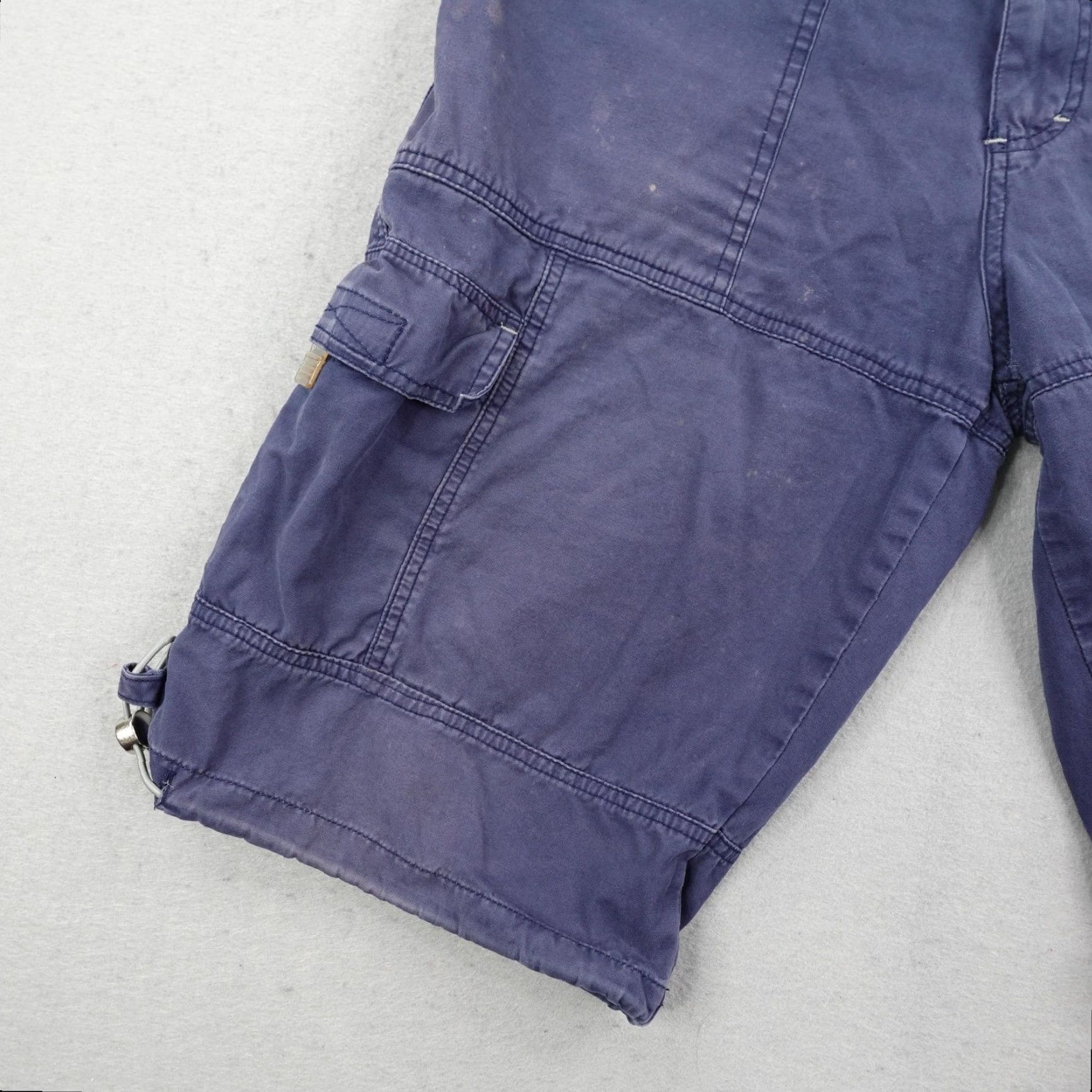 Vintage VINTAGE Kikwear Cargo Shorts 32 Men Blue 90s Grunge Skater Baggy Inseam 12" Relaxed Comfort Wear Mens Size US 32 / EU 48 - 4 Thumbnail