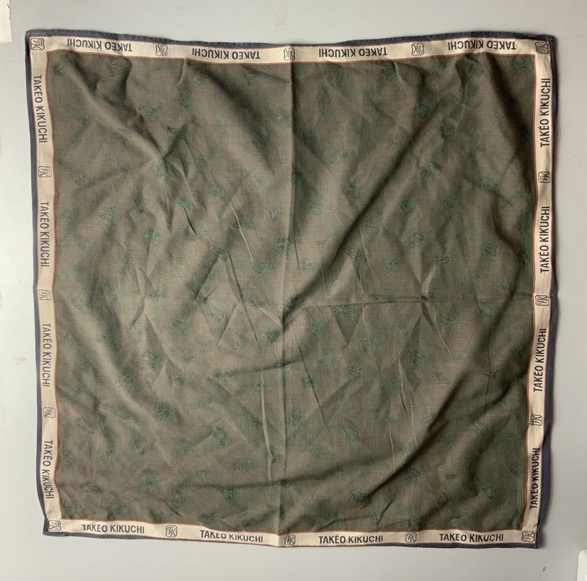 Takeo Kikuchi Takeo Kikuchi Monogram Japan Handkerchief Bandana Size ONE SIZE - 3 Thumbnail